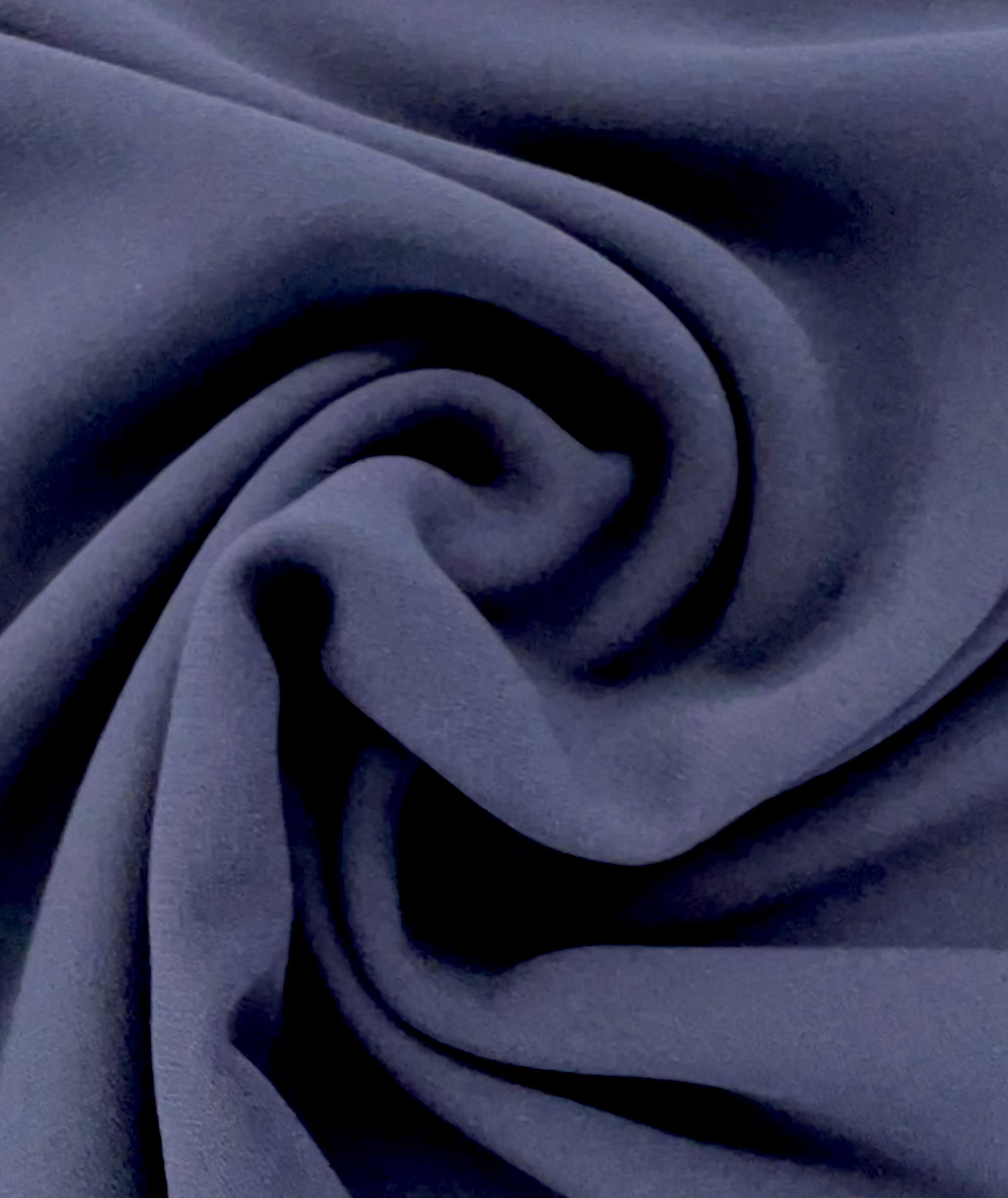 Triacetate & Polyester Blend Stretch Georgette In Navy