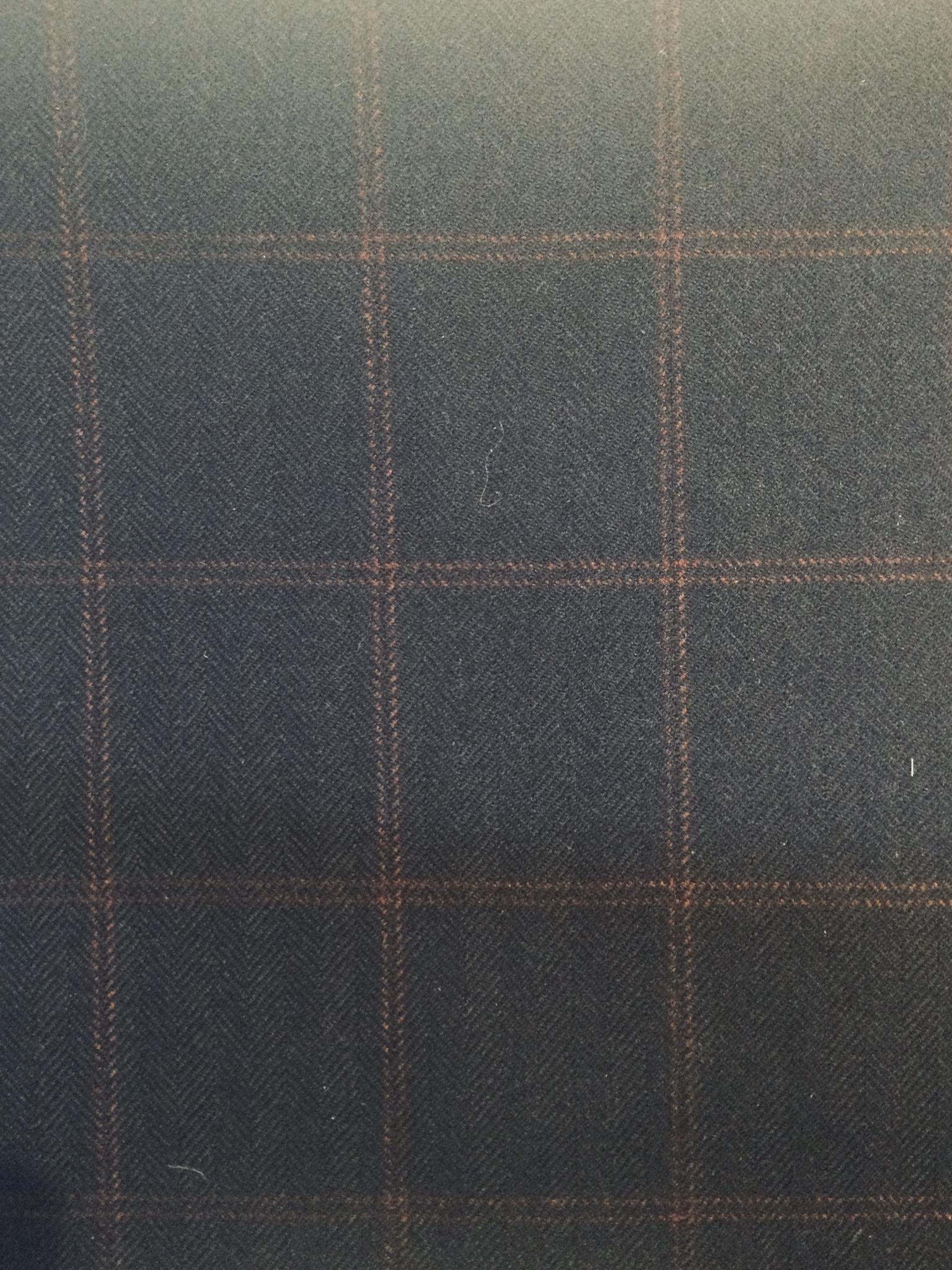 Made in Italy Loro Piana 100% Saxxon Wool Windowpane
