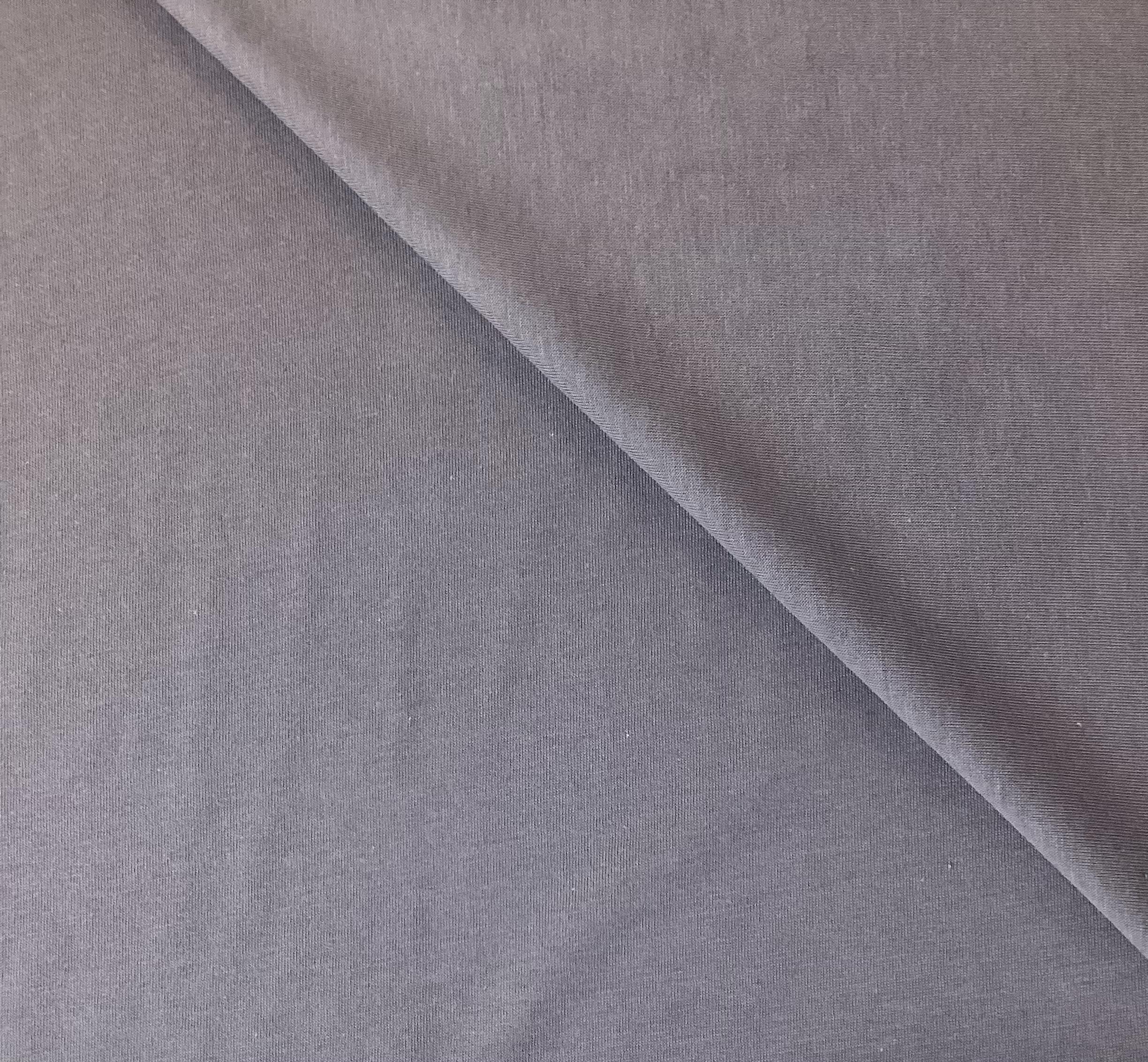 Oeko Certified Organic Cotton Jersey In Medium Grey