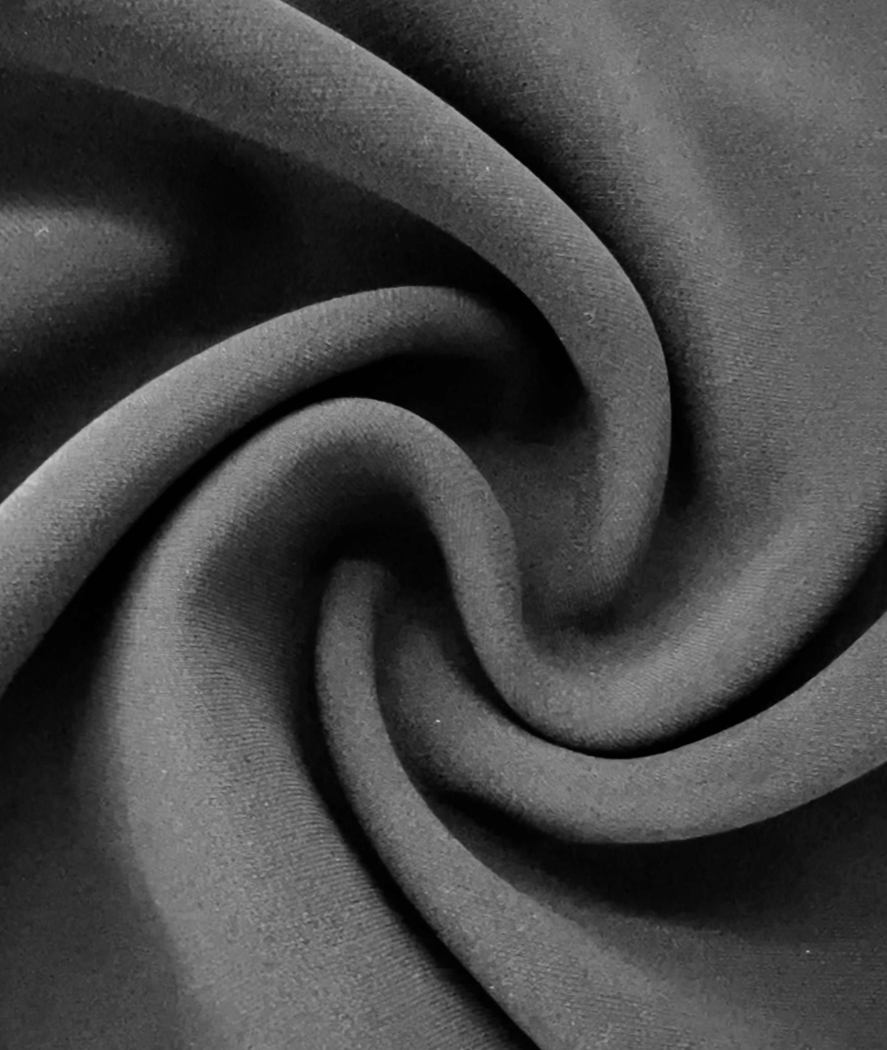 Pure Silk Matte Silk Crepe in Black