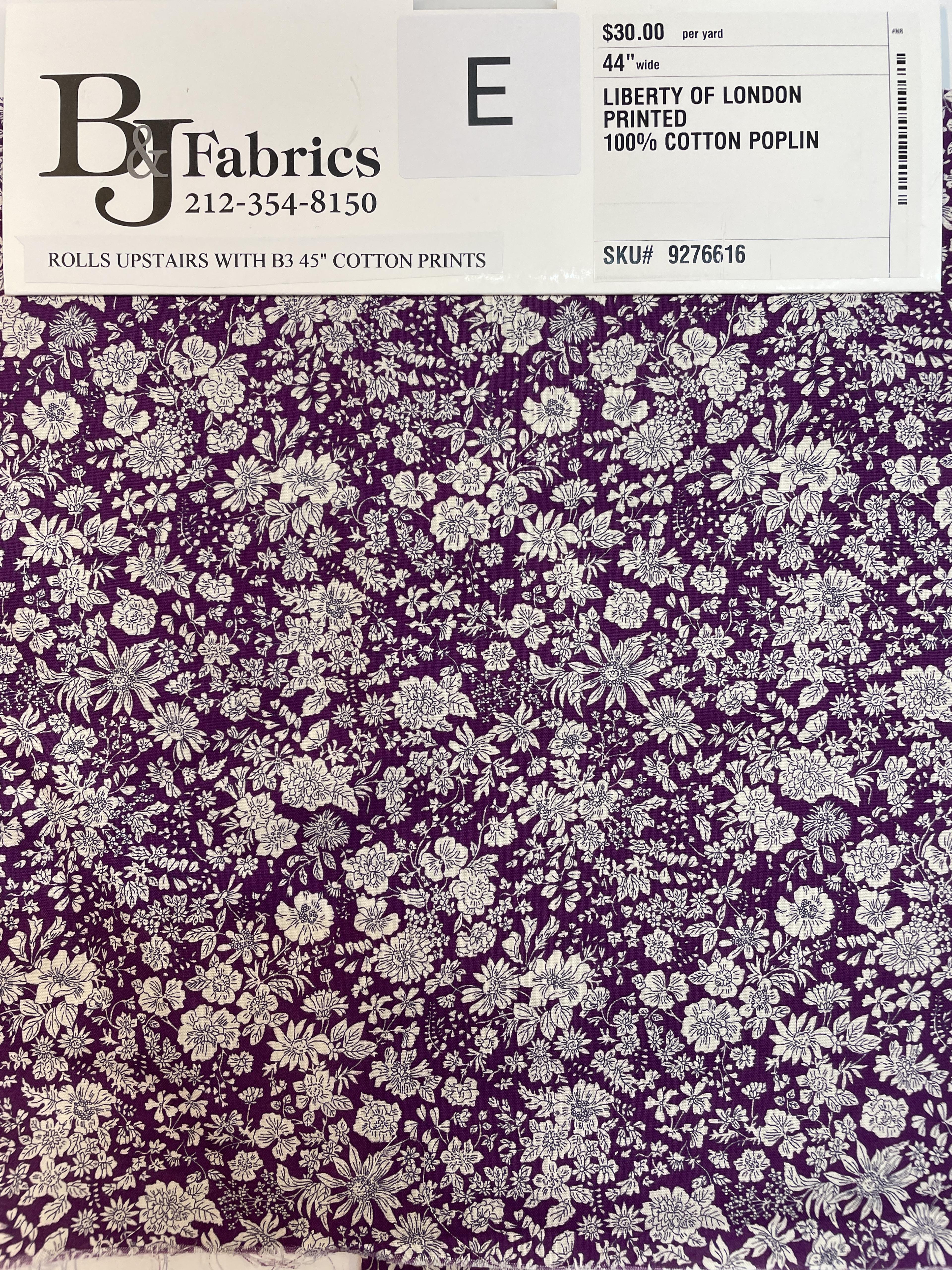 Liberty of London 100% Cotton Poplin Amethyst Floral