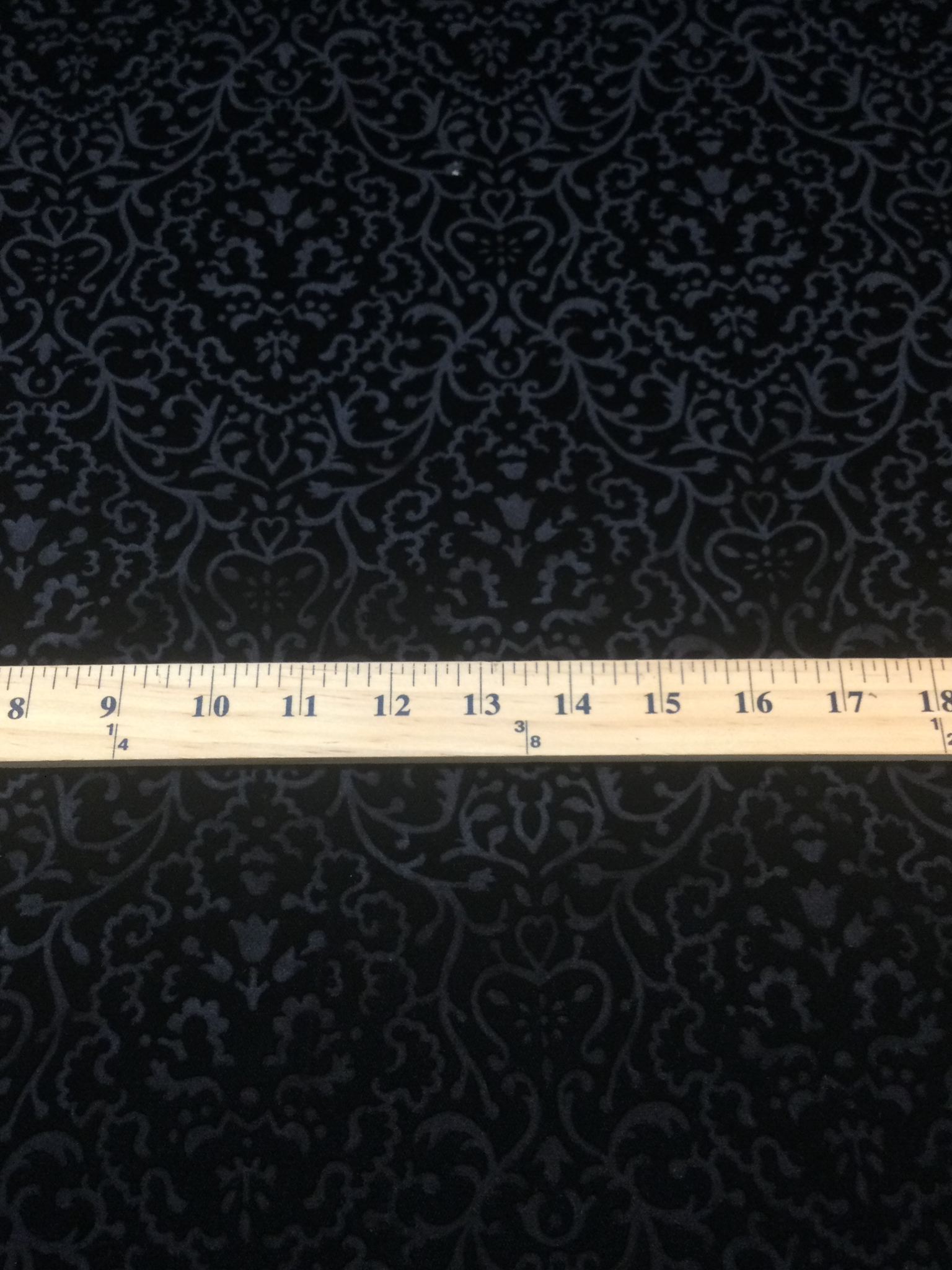 Embossed Rayon Velvet in Black