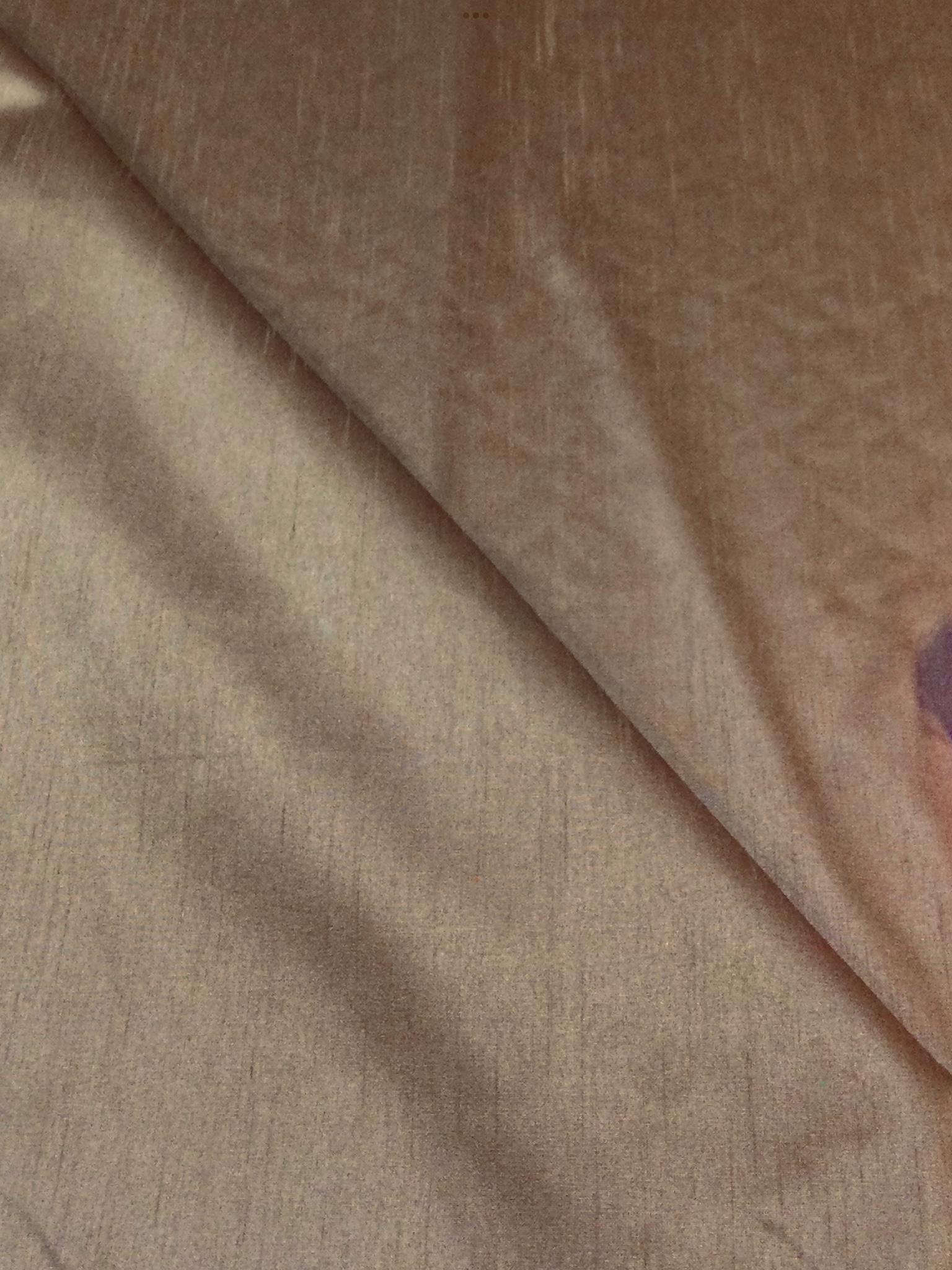 Polyester Blend Stretch Shantung in Wheat