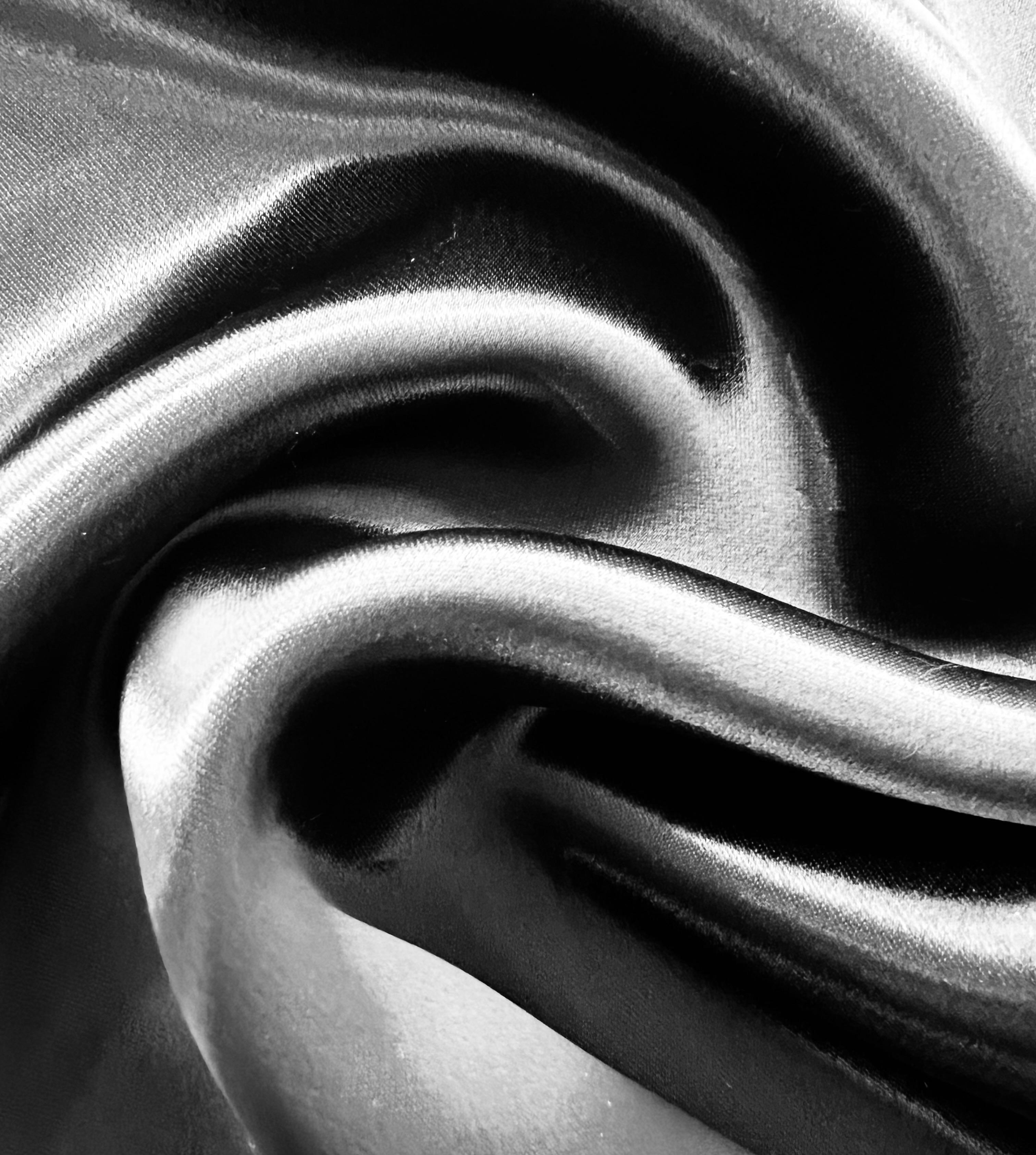 High Gloss Rayon Heavy Charmeuse in Black