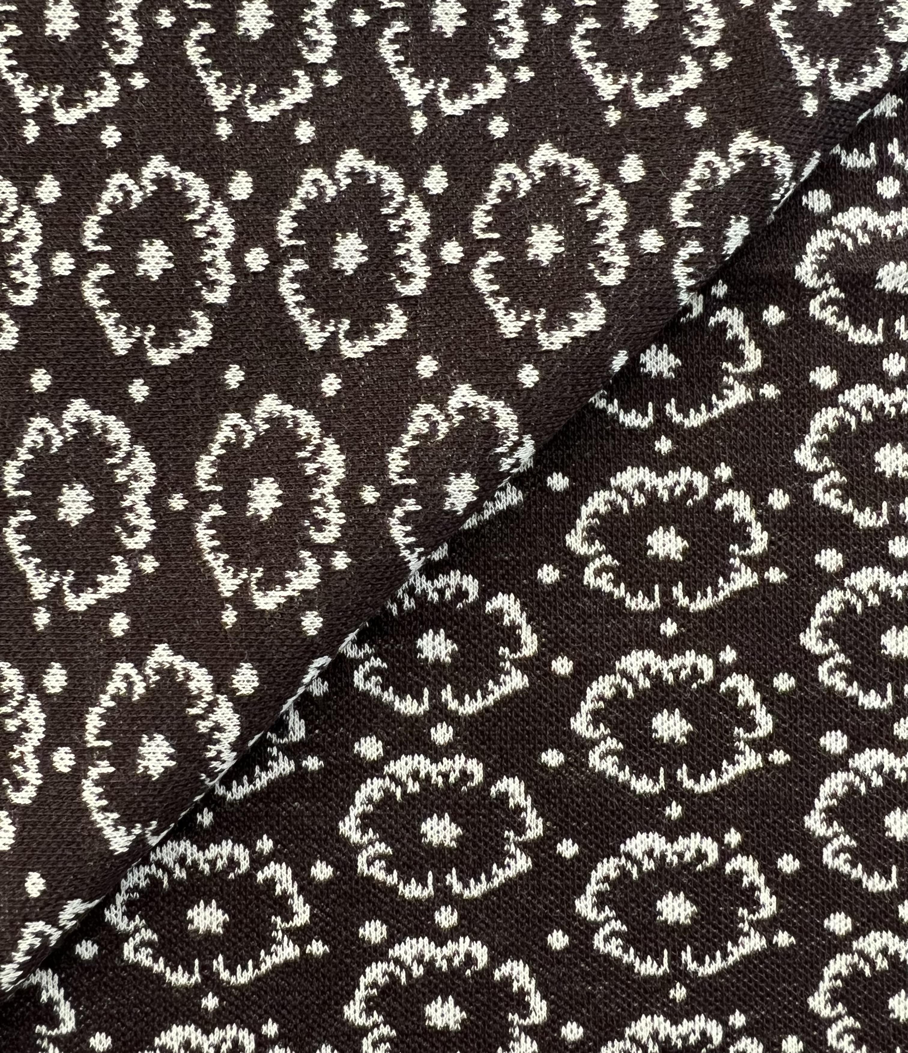 Made in Austria 68% Wool 32% Cotton Knit Floral