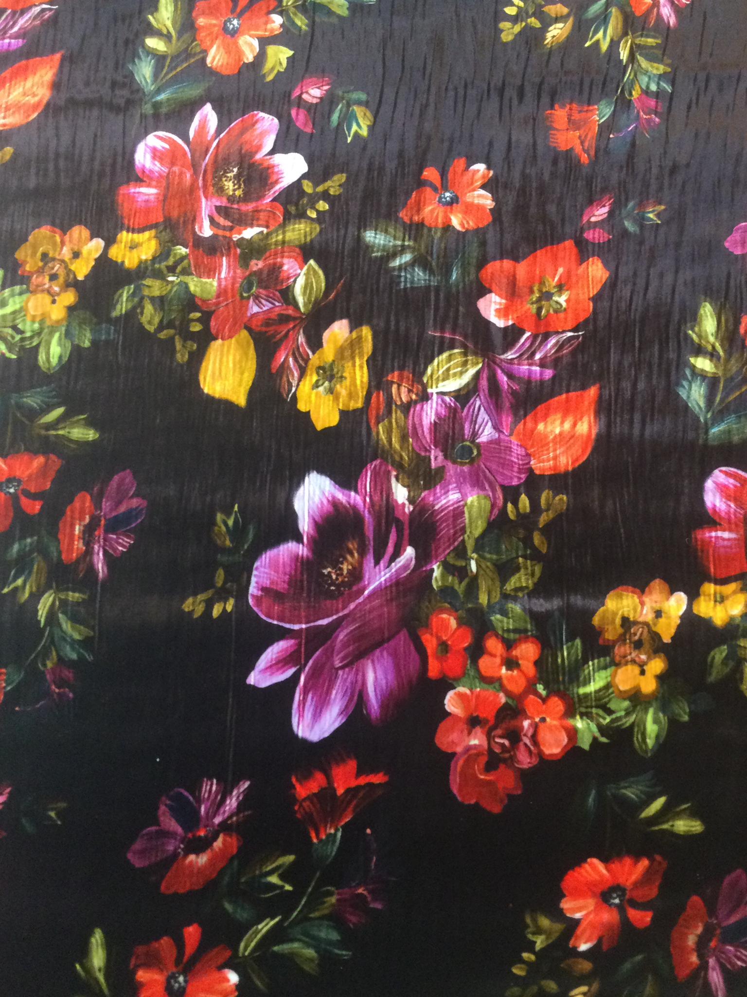 Italian Printed Silk and Rayon Velvet