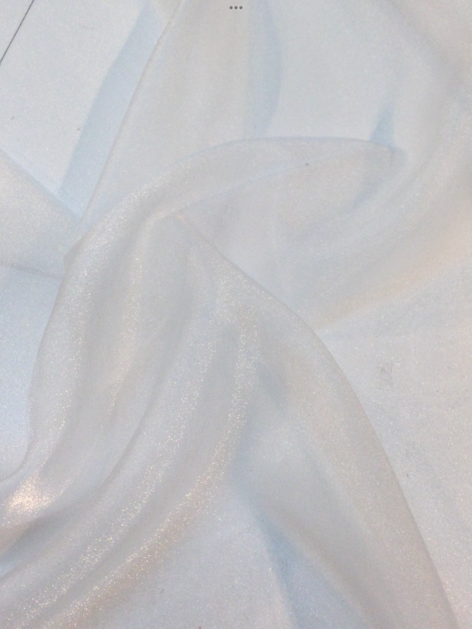 Nylon Sparkle Organza in White