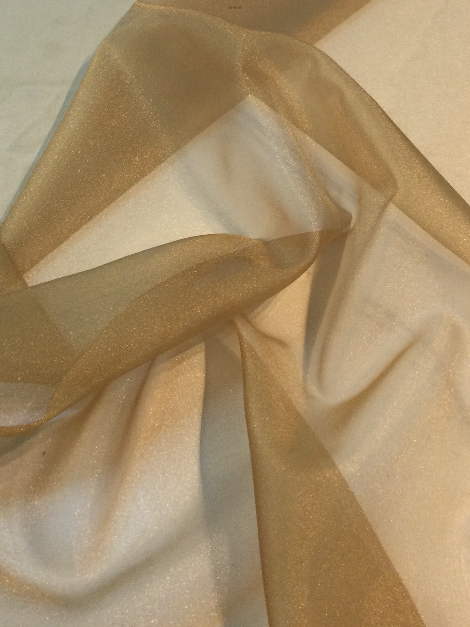 Nylon Sparkle Organza in Antique Gold