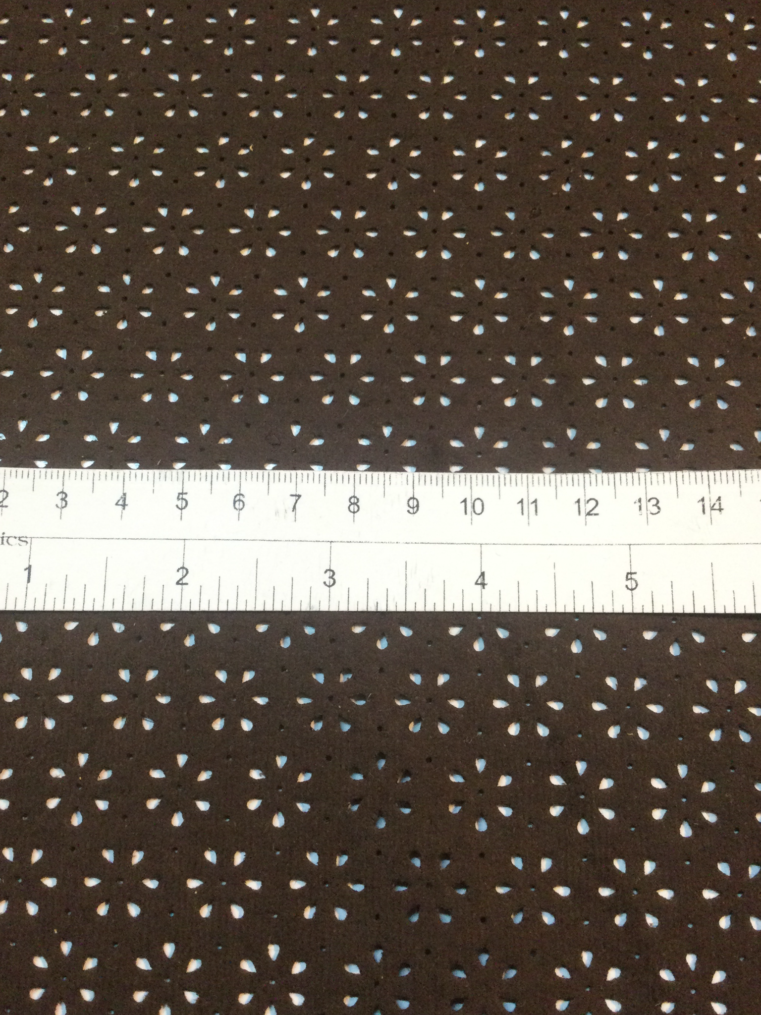 Polyester Suede Laser Cut in Chocolate