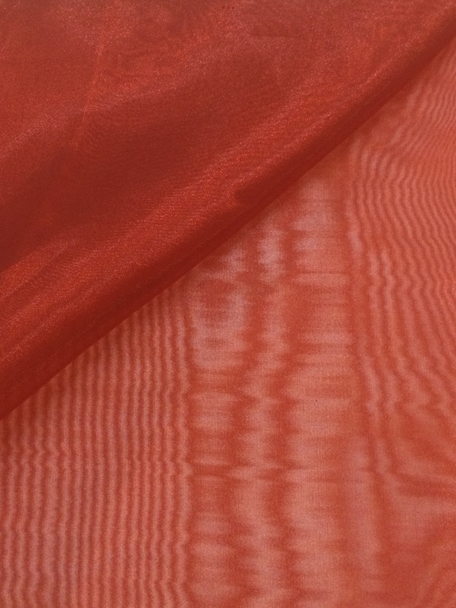 Polyester Shimmer Organza in Burnt Orange