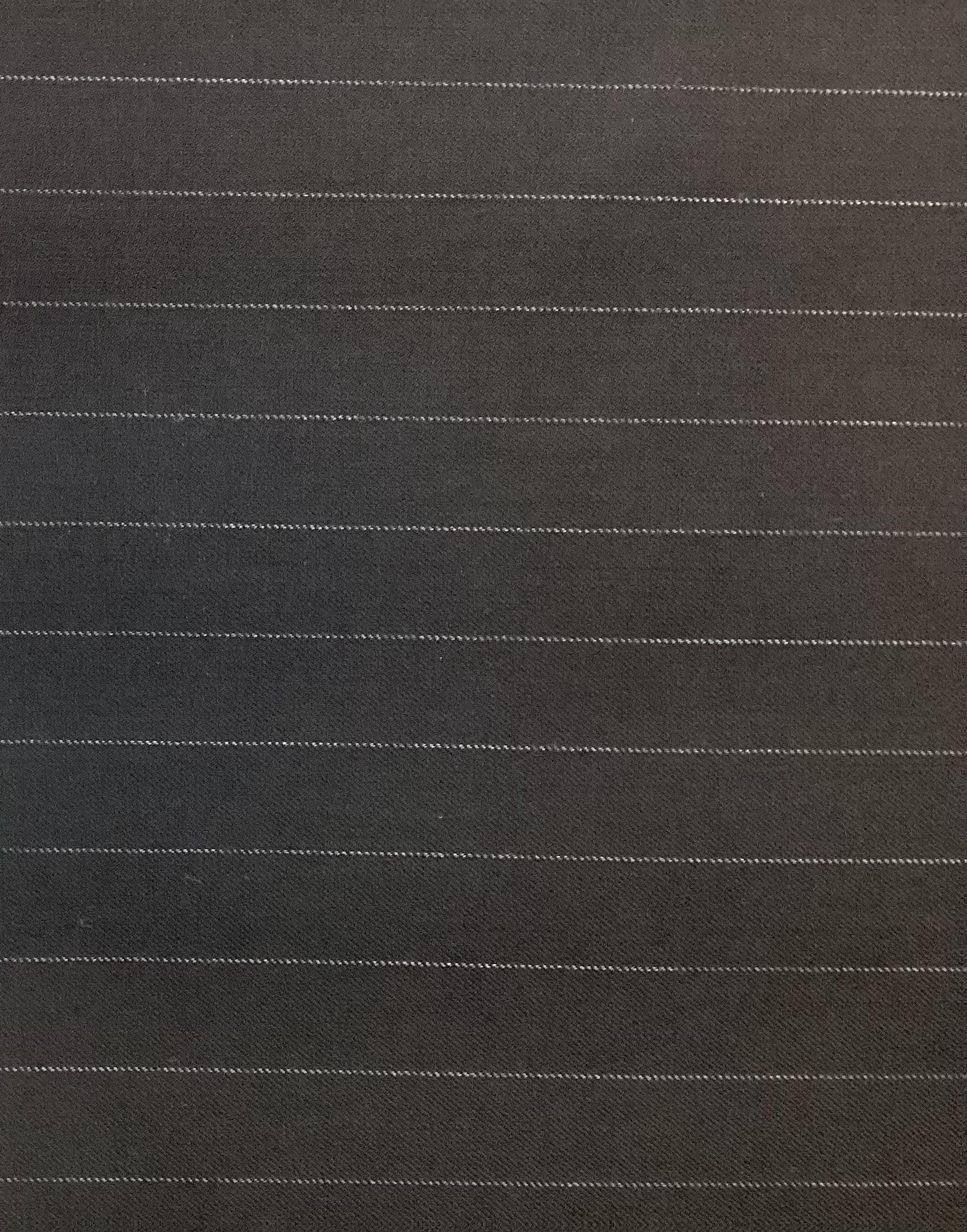 Zegna Italian Wool Stripe In Black