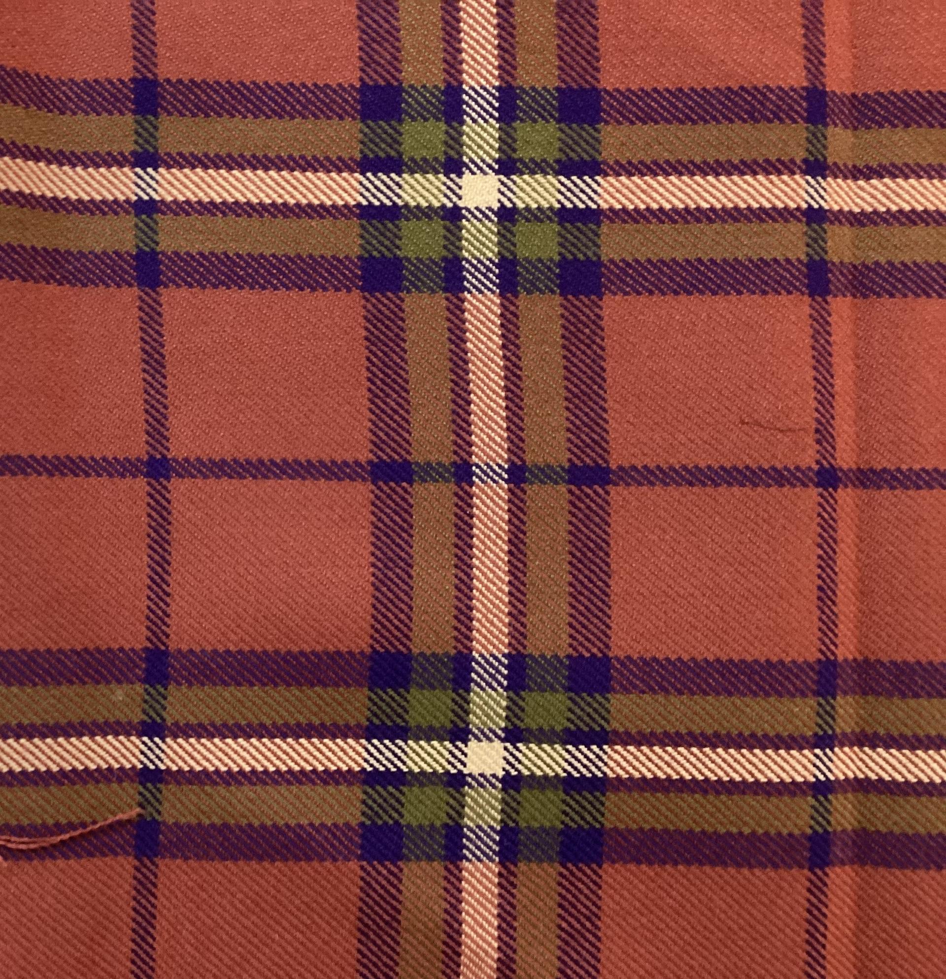 Austrian Wool Plaid in Clay Purple