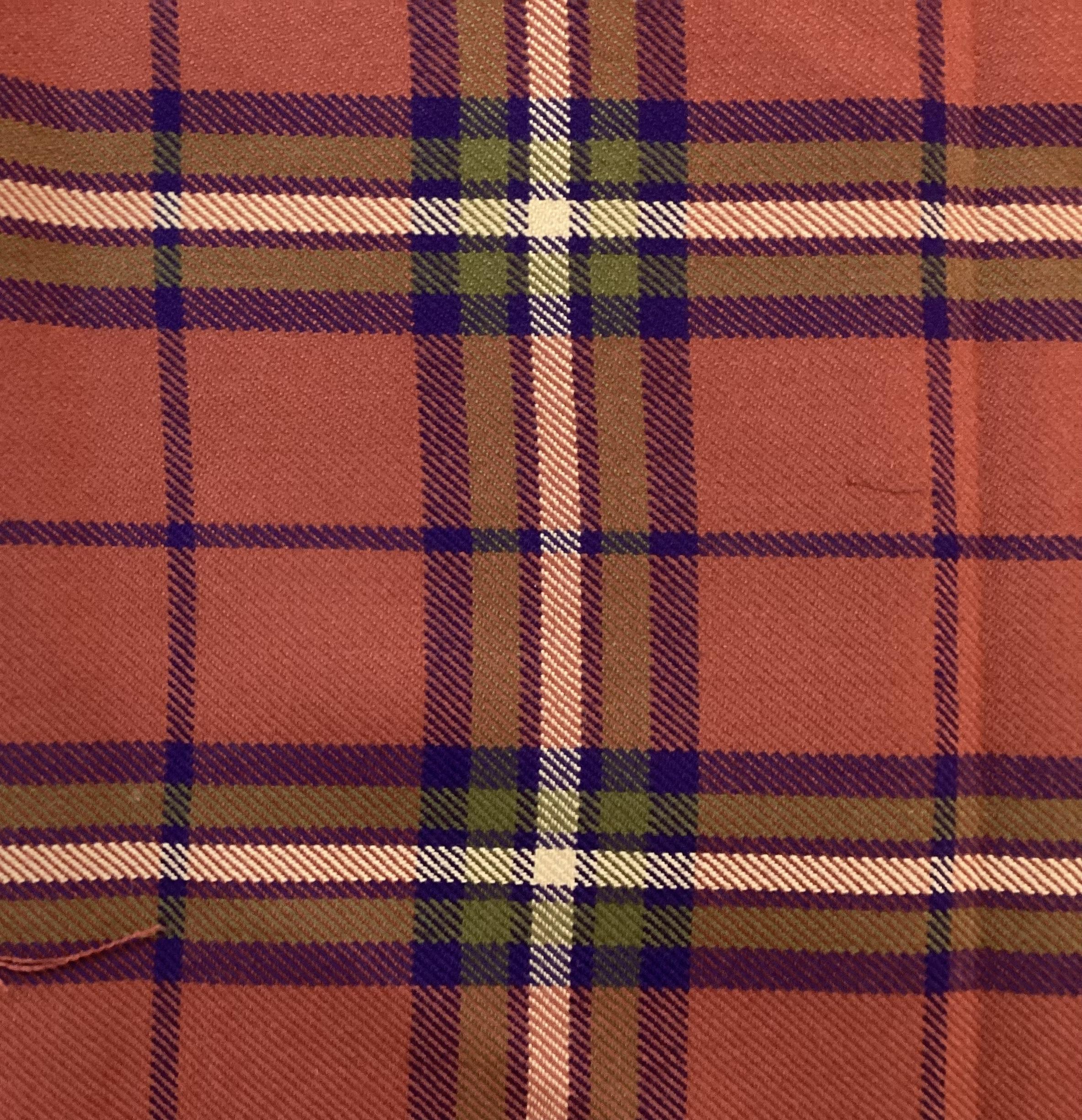 Austrian Wool Plaid in Clay Purple