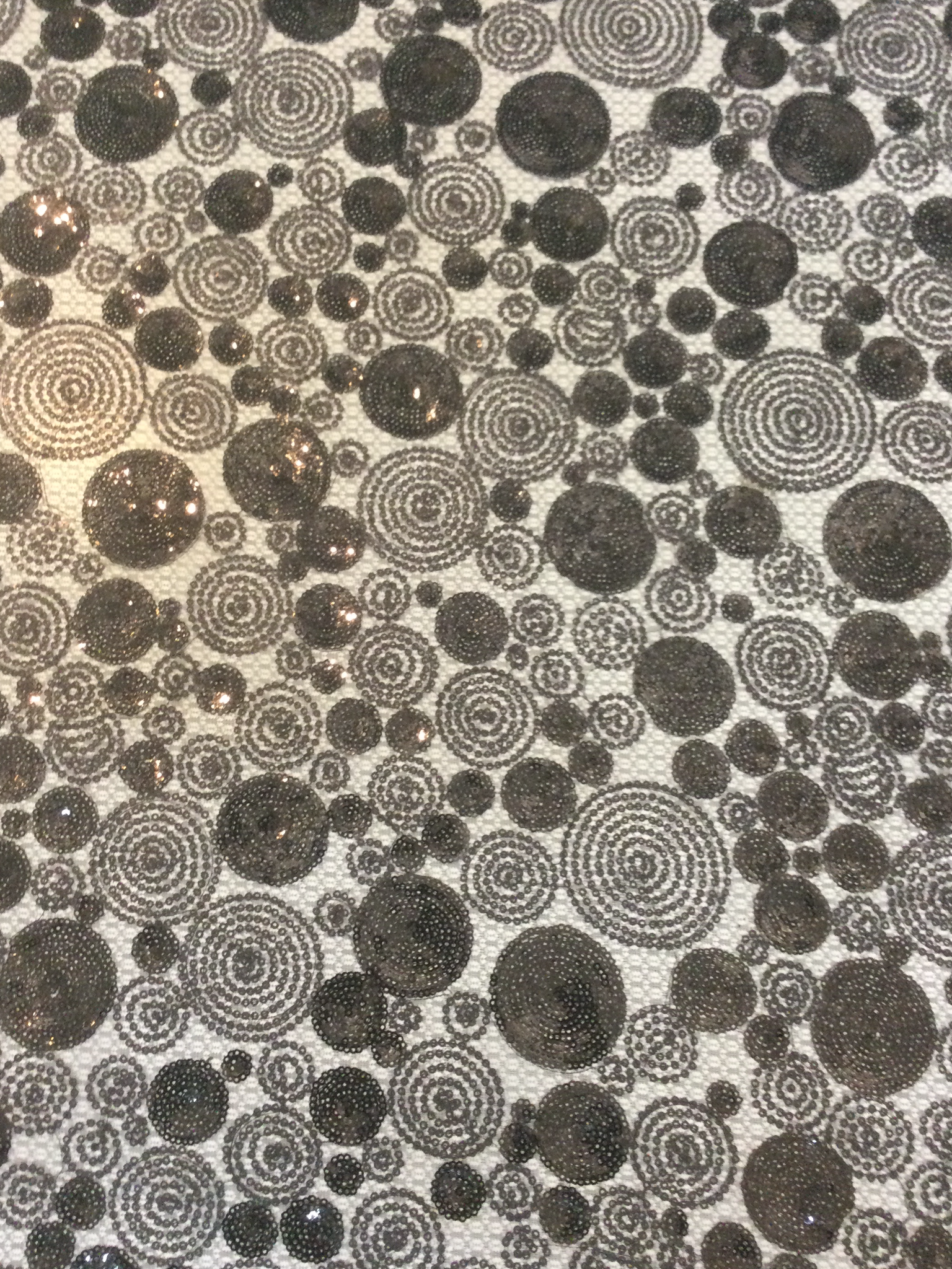 Micro Sequins on Souffle in Black