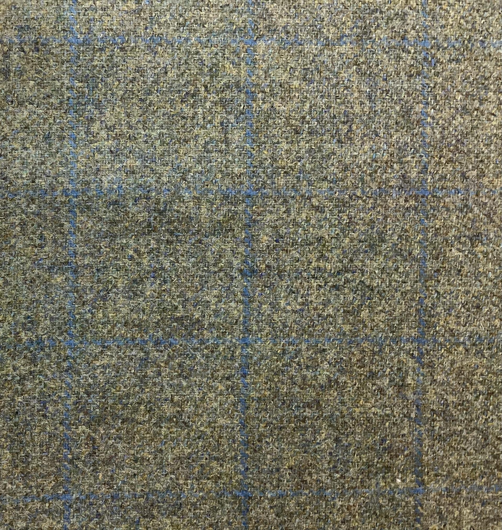 Made In Italy 100% Wool Tweed In Dark Sage