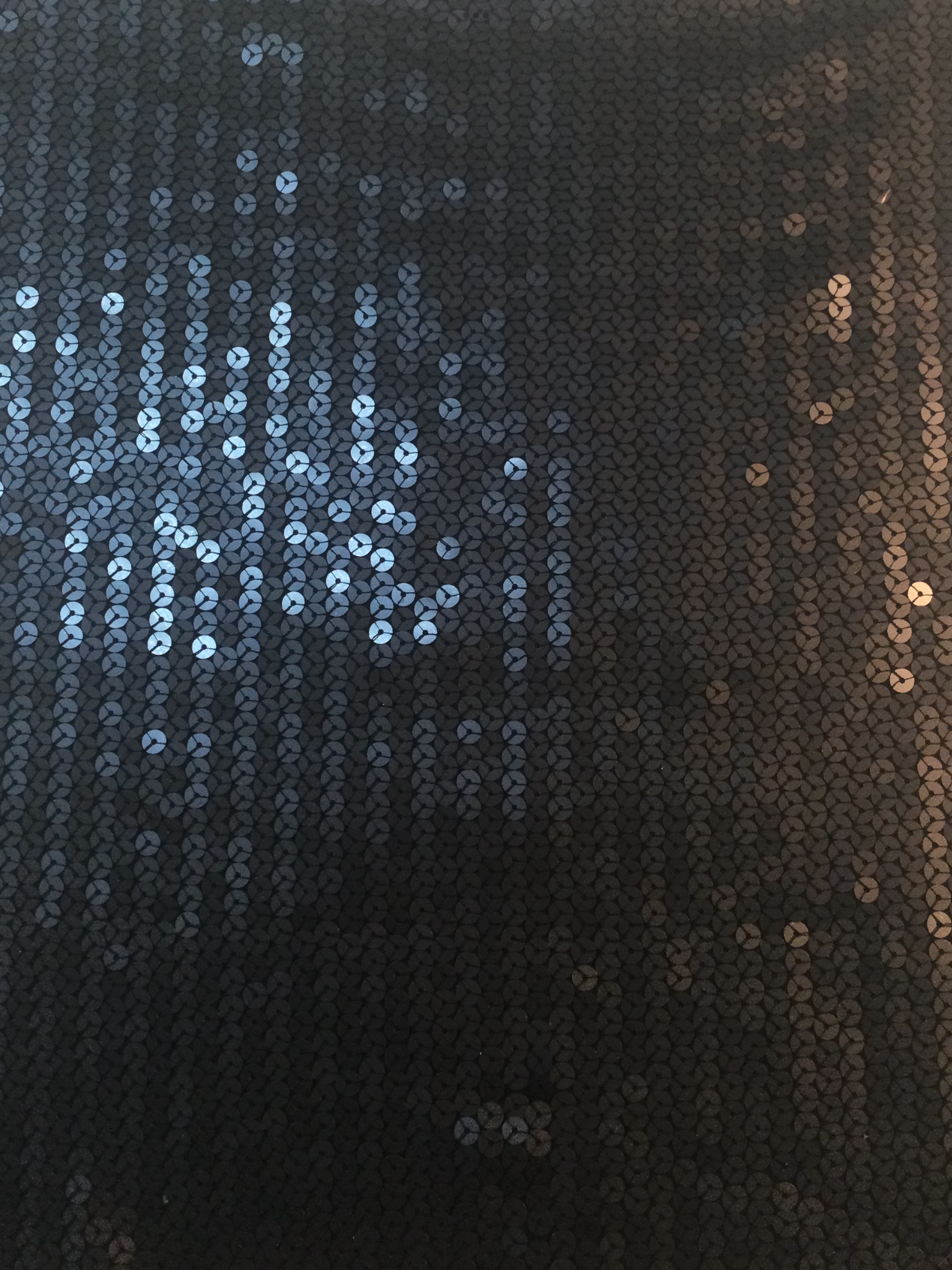 Sequins on Crinkled Polyester Chiffon