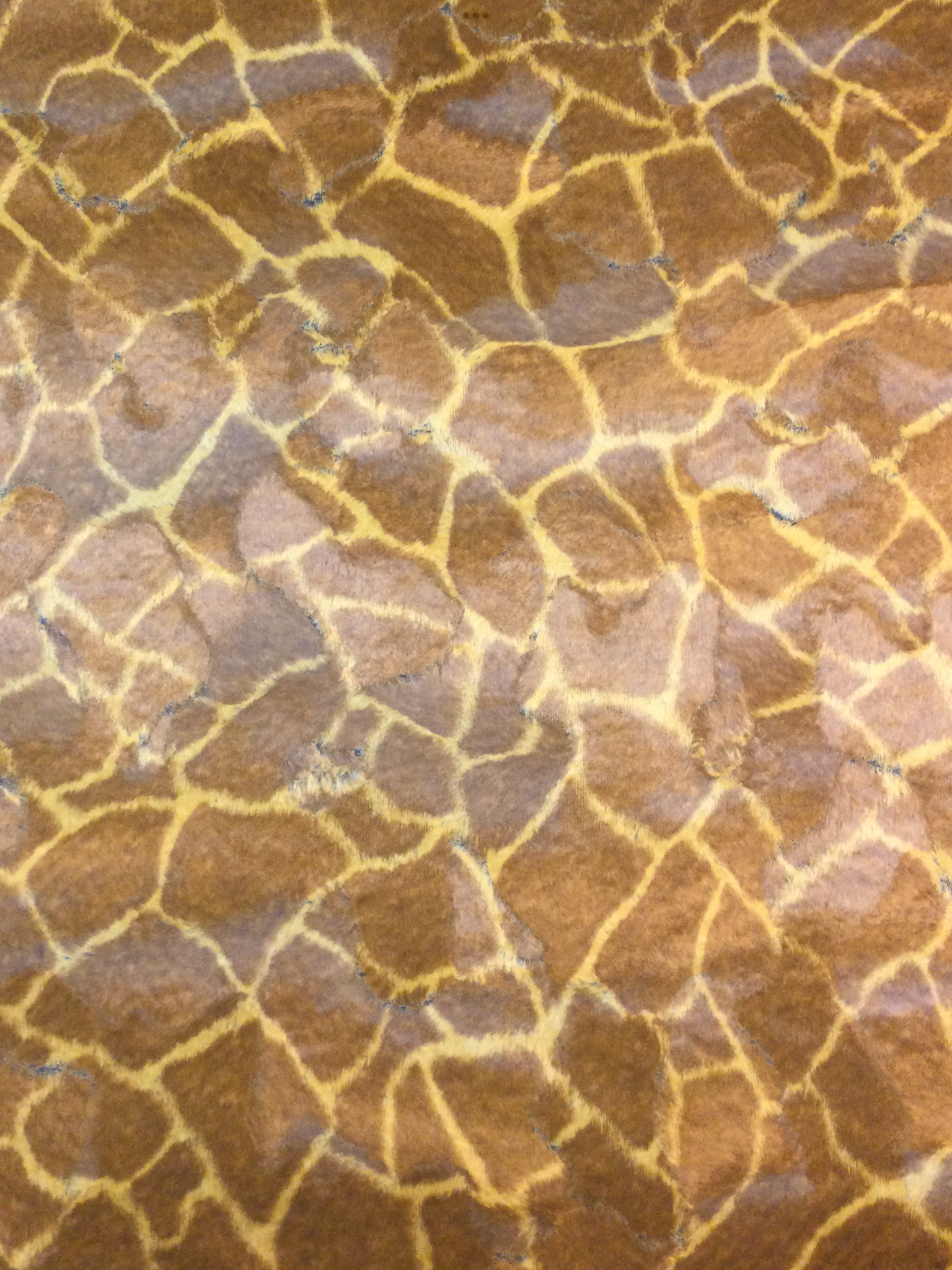 Giraffe Print Faux Fur in Browns