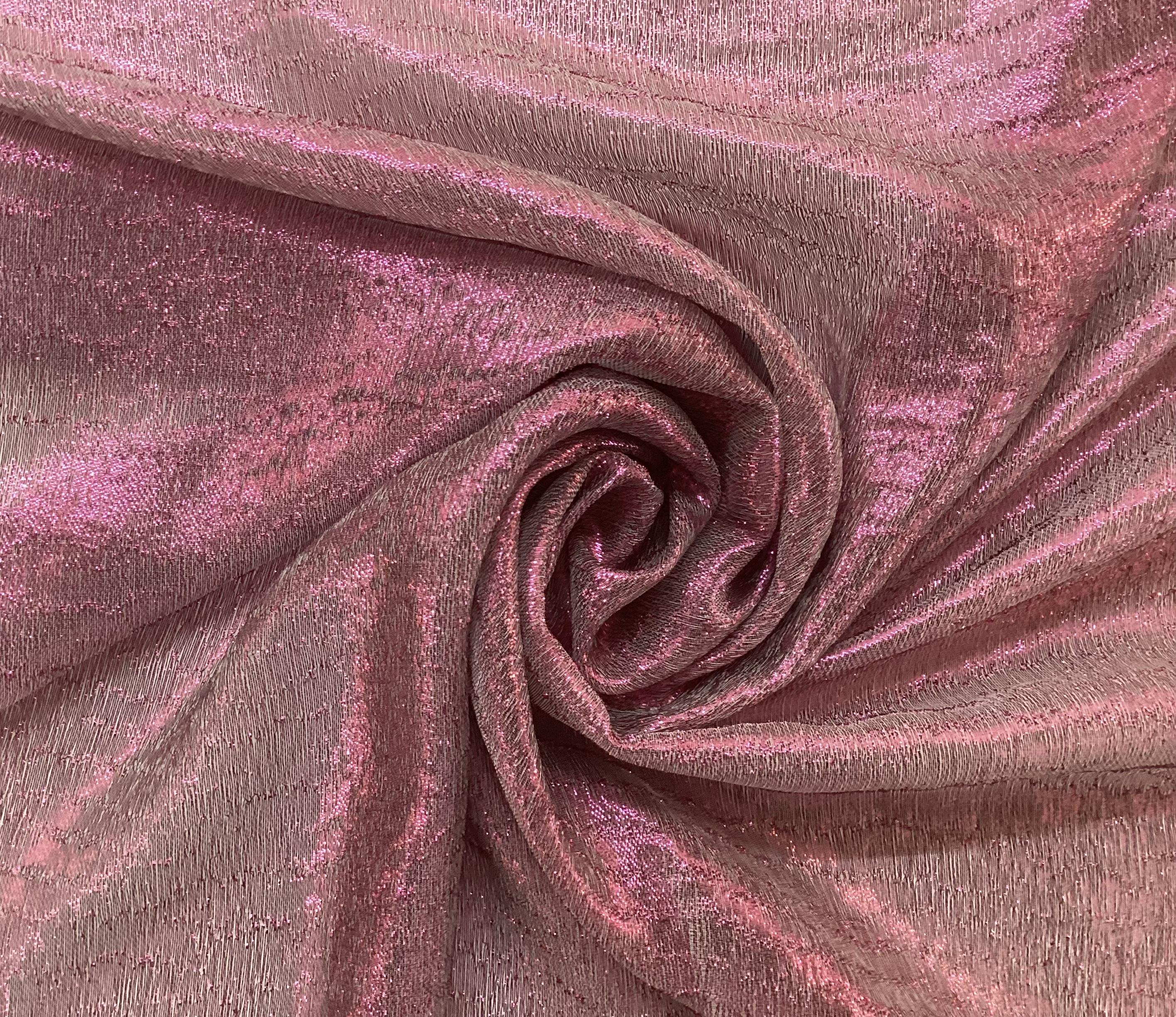 Made In Italy Silk & Metallic Sheer In Pink