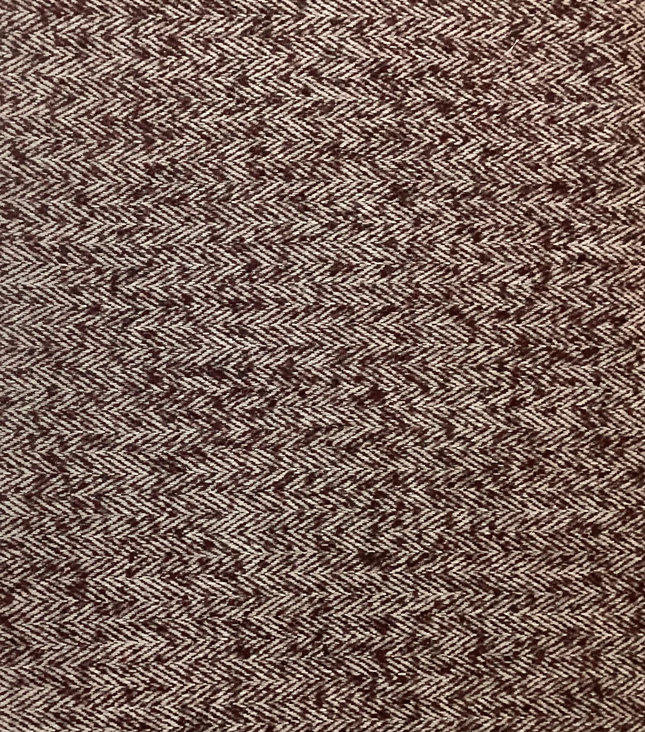 Austrian Wool Angora & Nylon Herringbone In Malbec Silver Grey