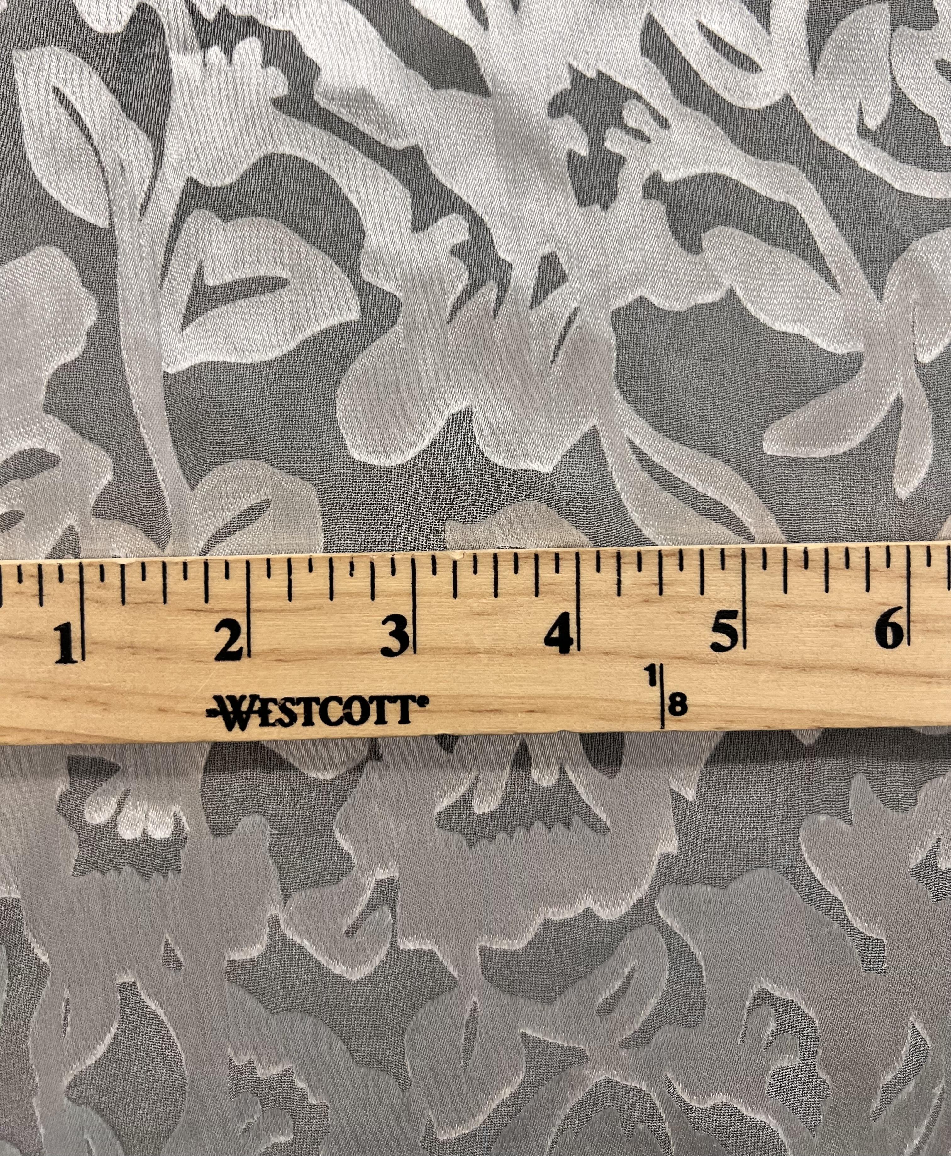 Burn Out Silk Chiffon in Silk White