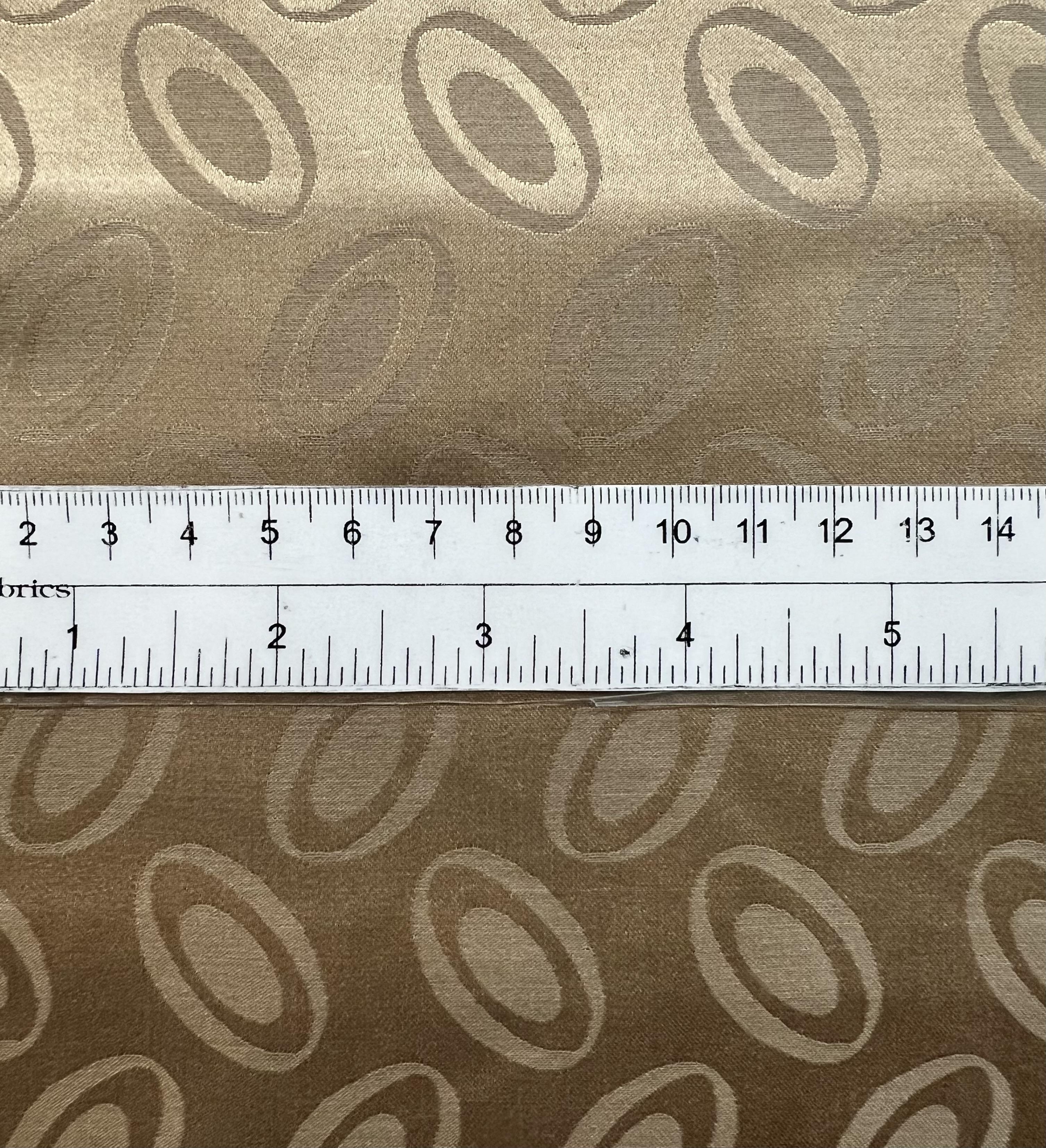 Made in Italy Pure Silk Floating Oval Jacquard in Latte