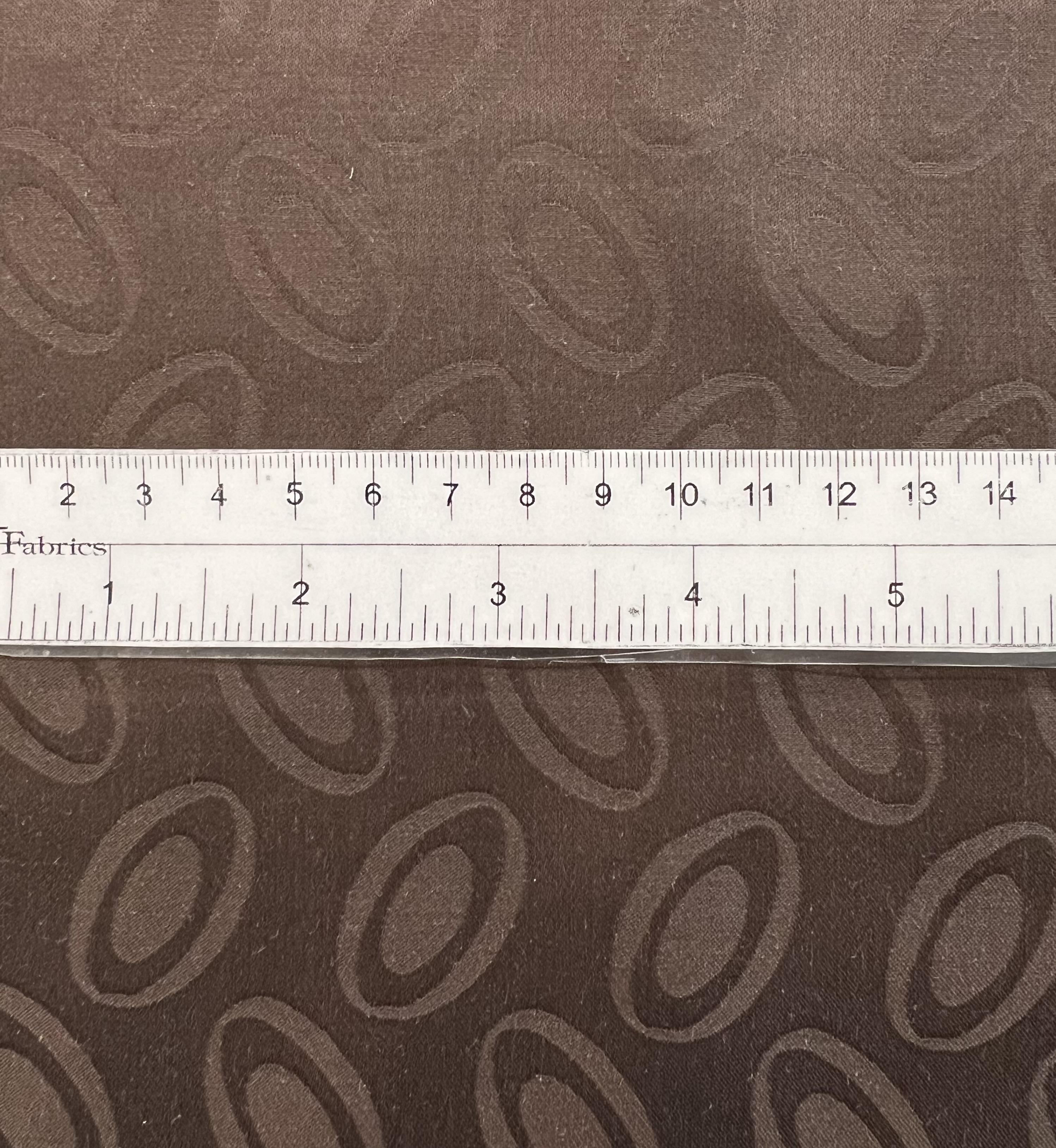 Made in Italy Pure Silk Floating Oval Jacquard in Brown