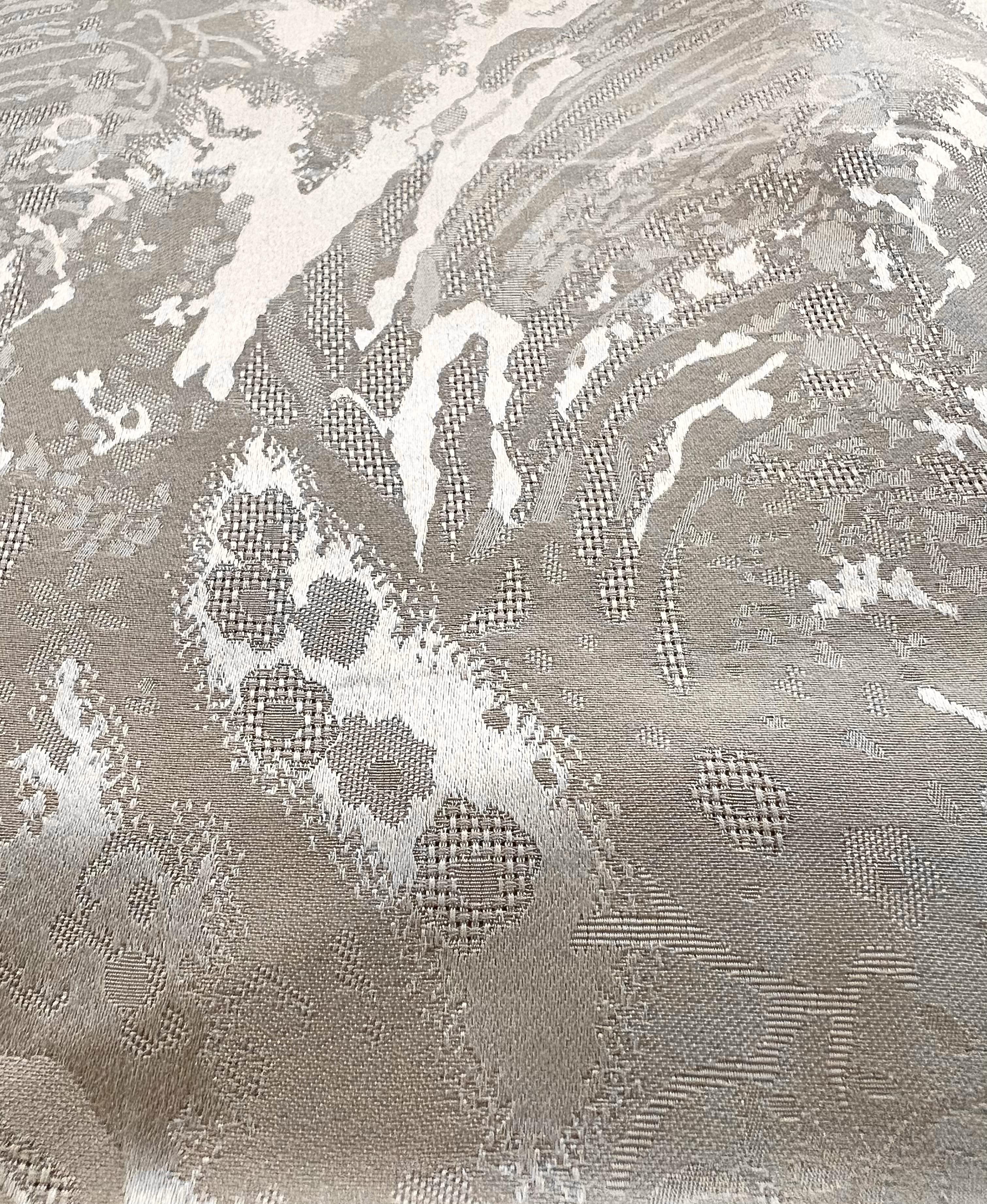 Made in Italy Pure Silk Jacquard in color Putty