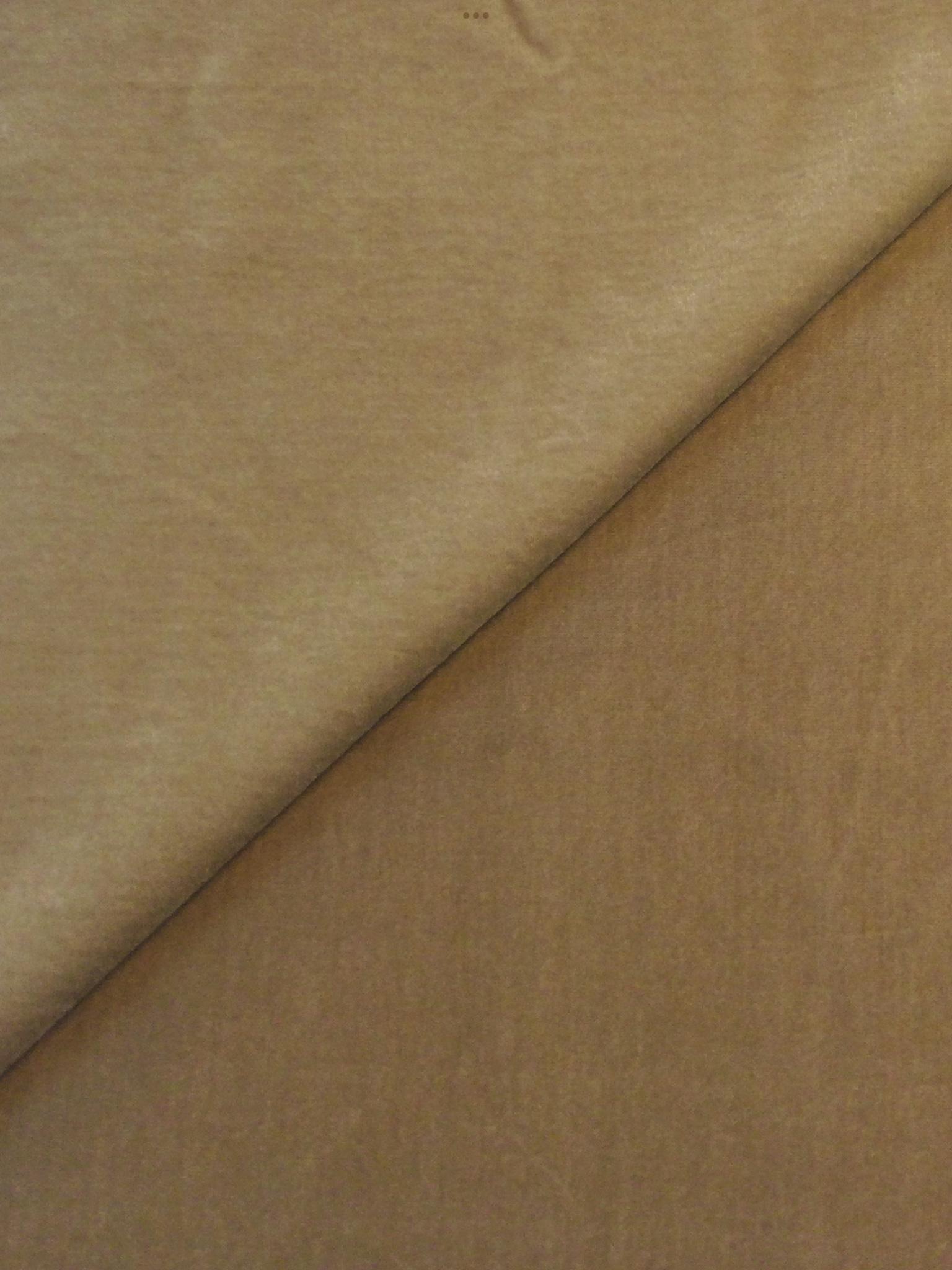 Silk and Rayon Velvet in Khaki