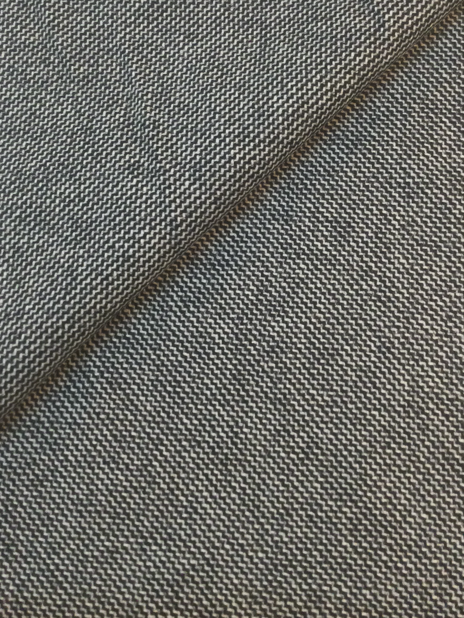 Italian Wool Tweed in Black and Ivory