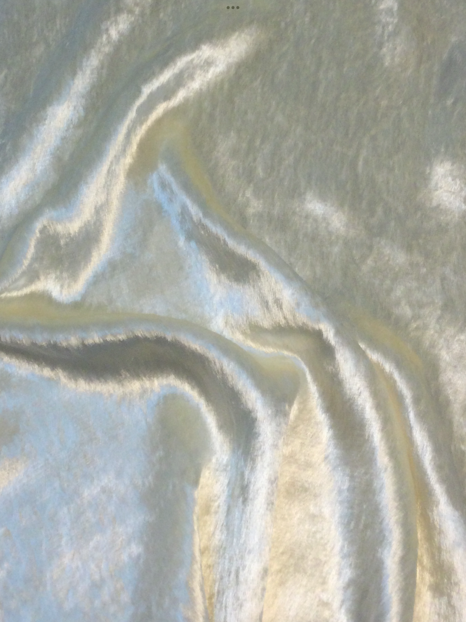 Rayon Plush Panne' Velvet in Off White