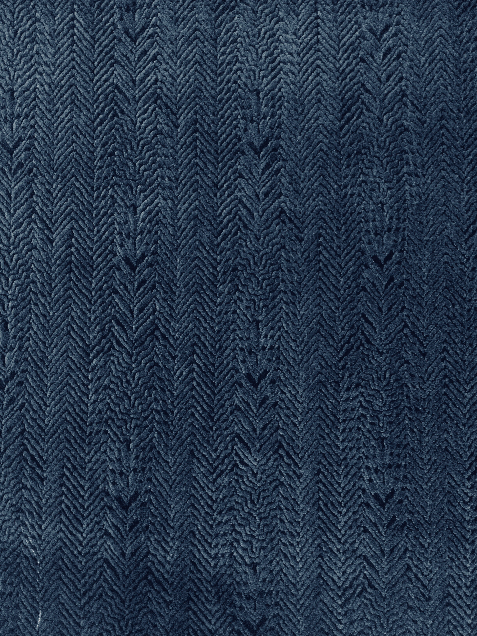Polyester Herringbone Velvet in Navy