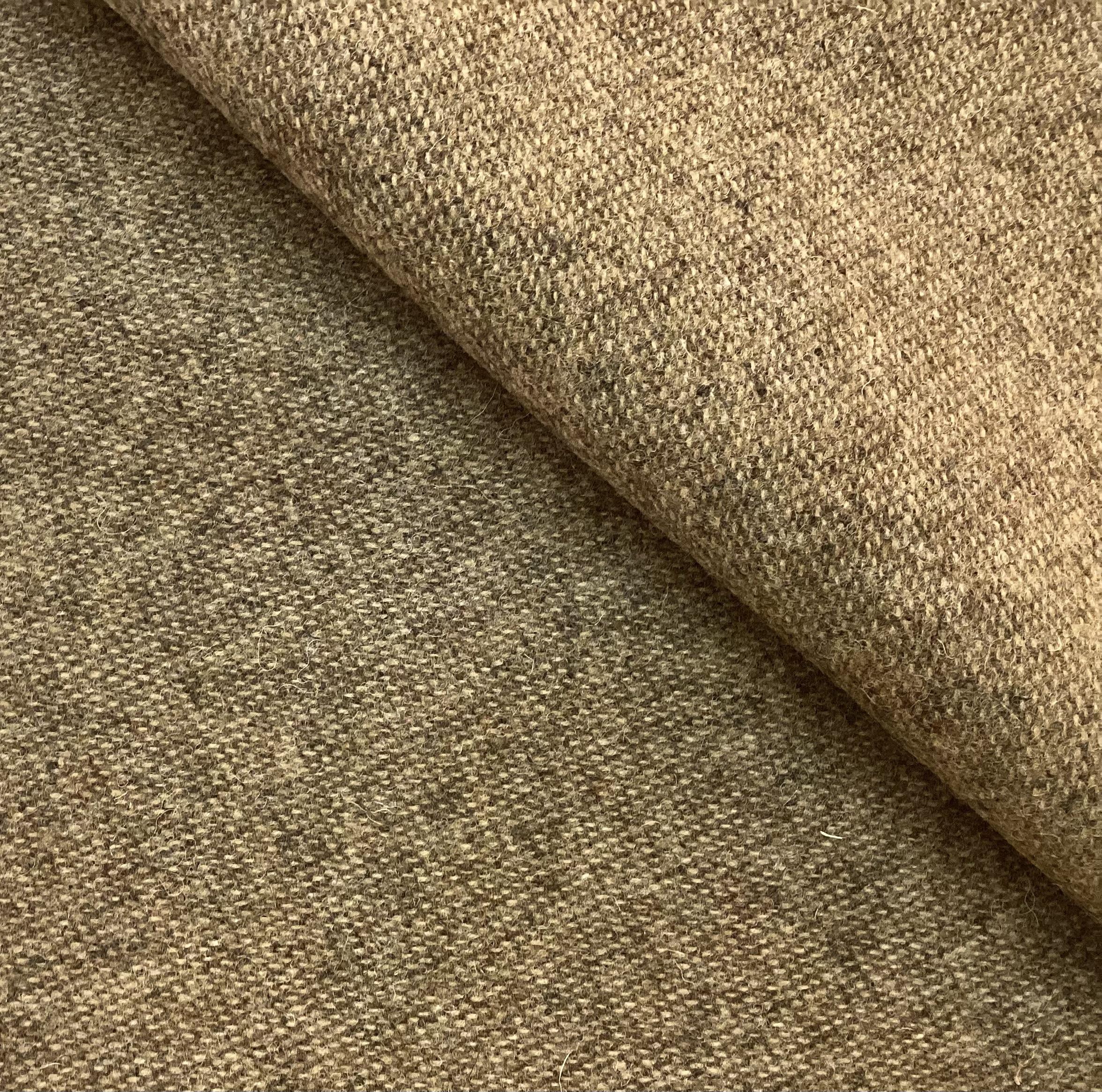 100% Wool Tweed In Army Khaki