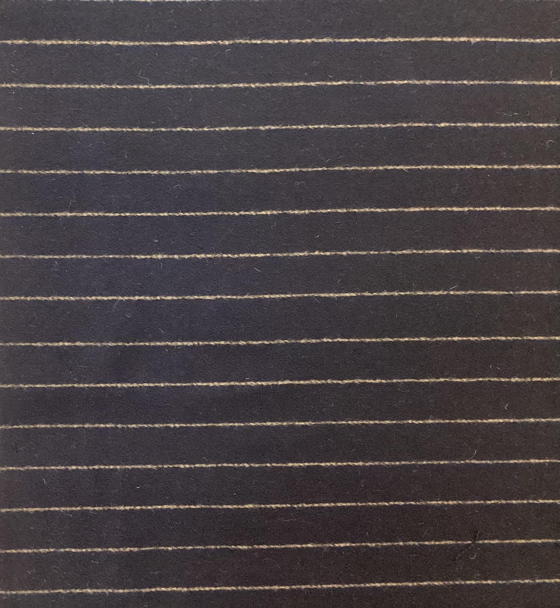 Wool and Angora Stripe in Walnut On Dark Navy