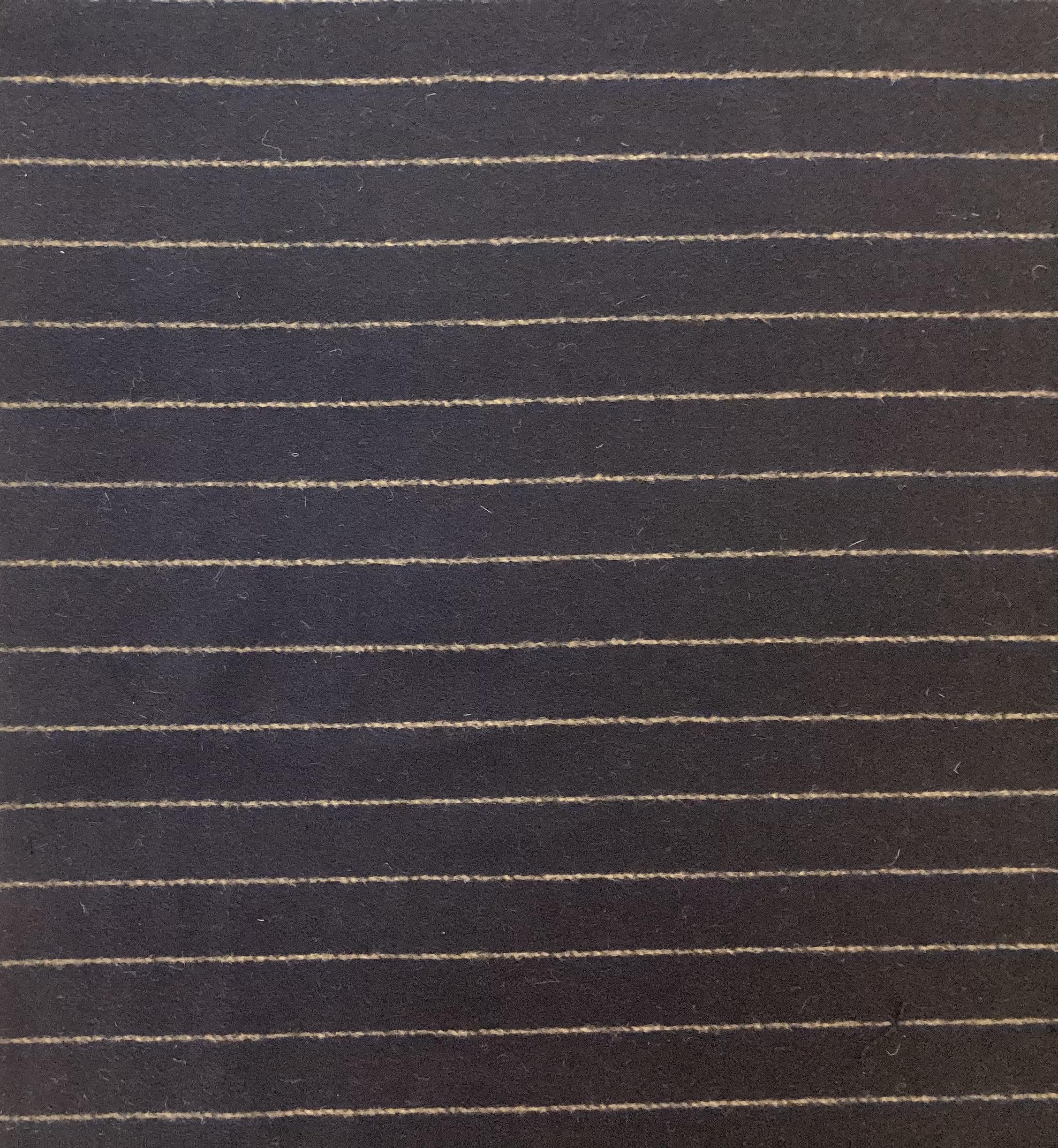 Wool and Angora Stripe in Walnut On Dark Navy