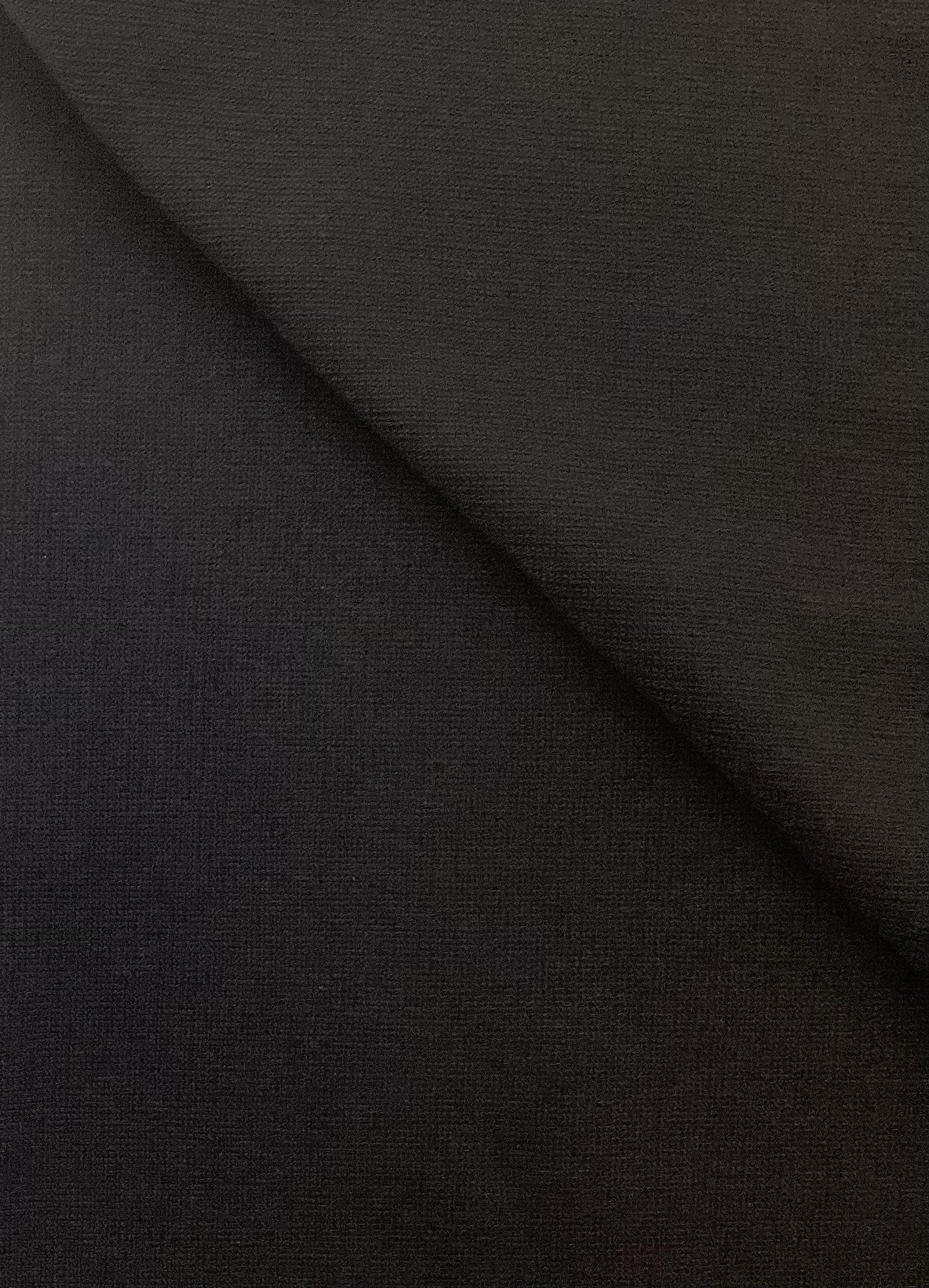 100% POLYESTER TUBLULAR KNIT LINING In Black