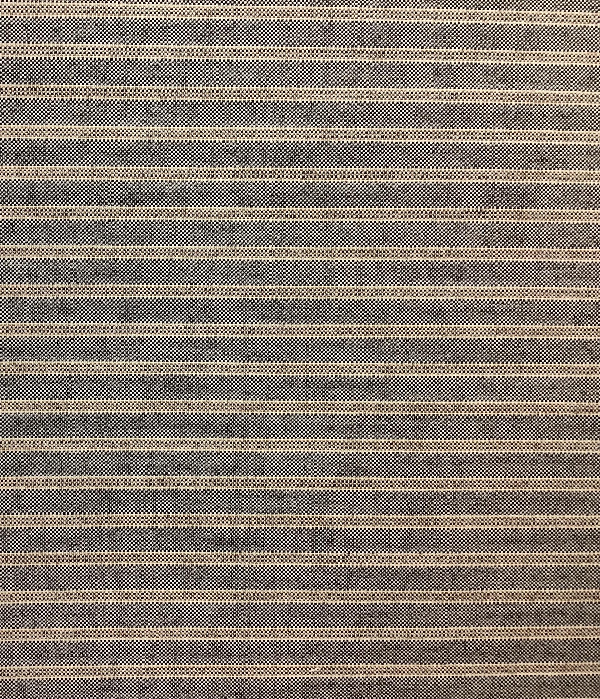 MADE IN ITALY 100% WOOL STRIPE In Cinnamon Stripe On Grey