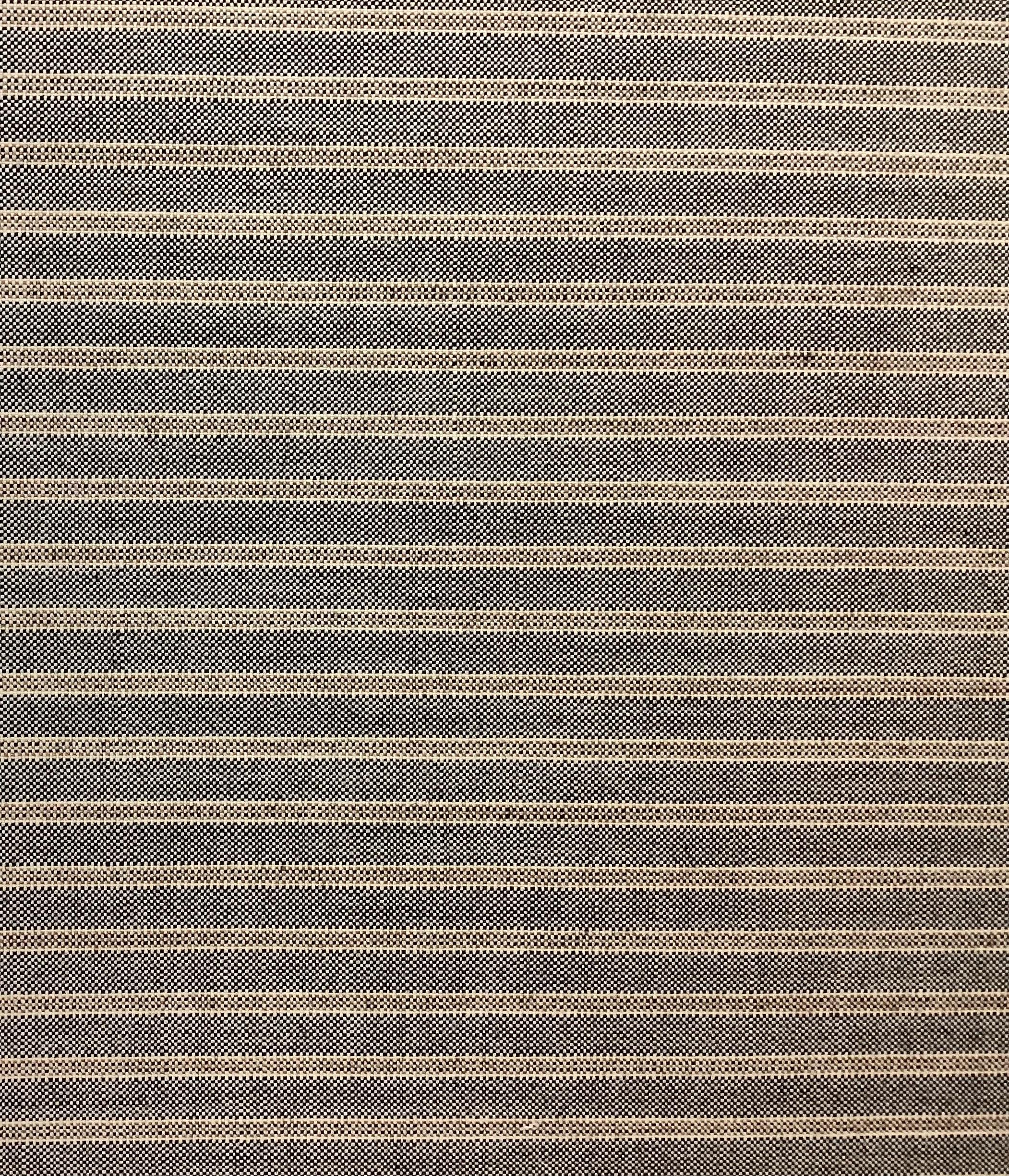 MADE IN ITALY 100% WOOL STRIPE In Cinnamon Stripe On Grey