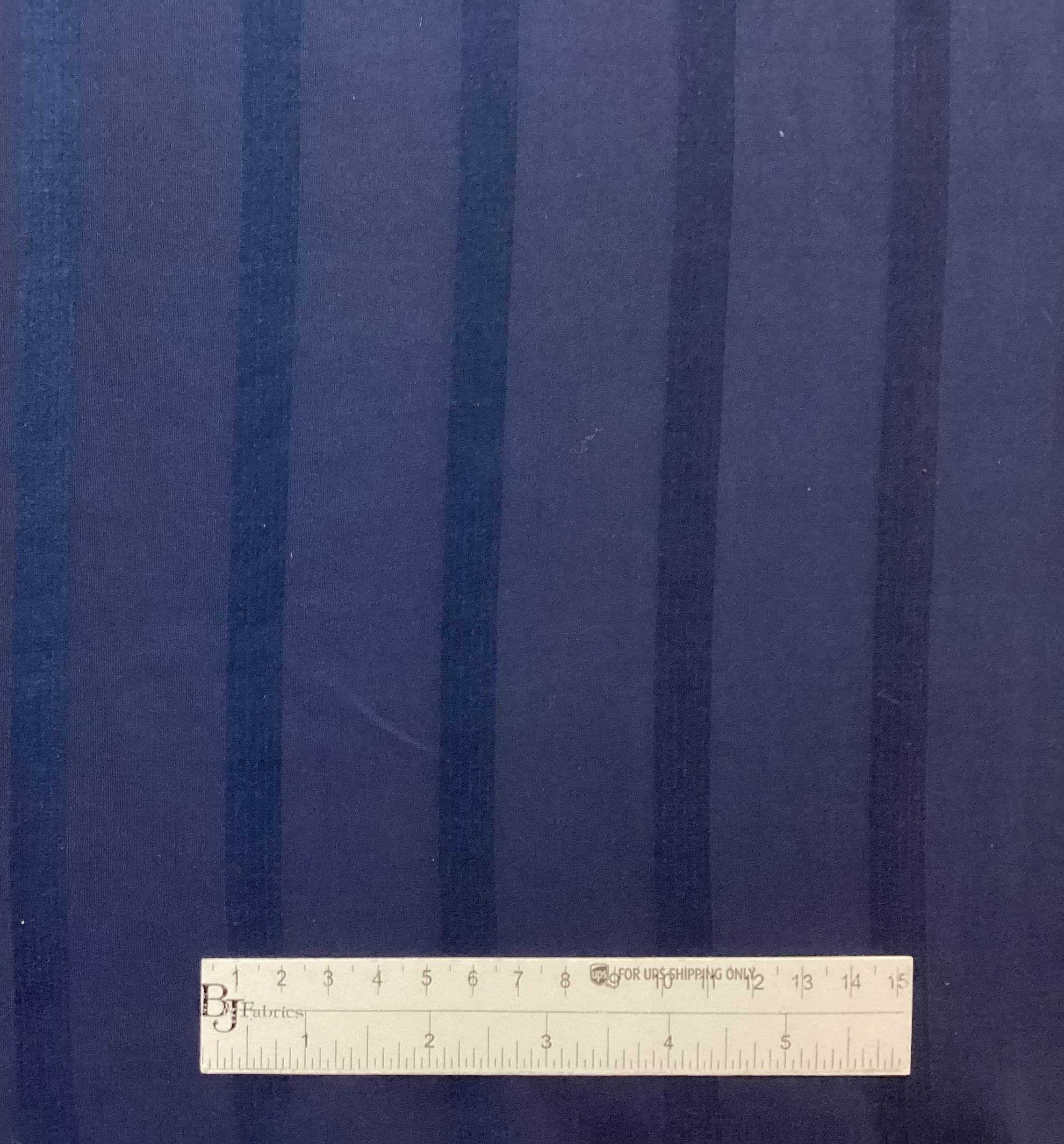 Made in Italy Pure Silk Wide Stripe Jacquard in Navy