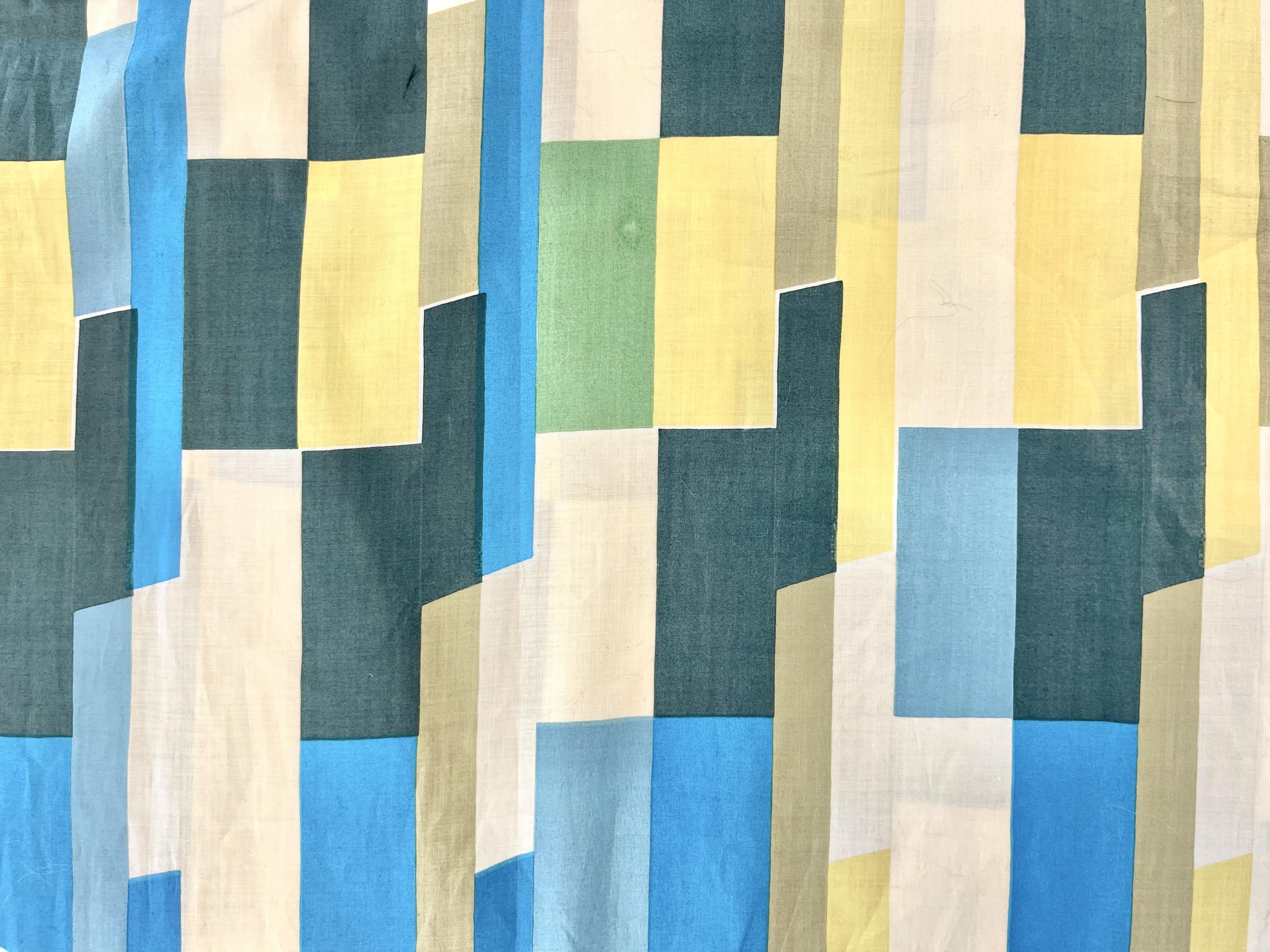 Geometric Printed Coated Cotton