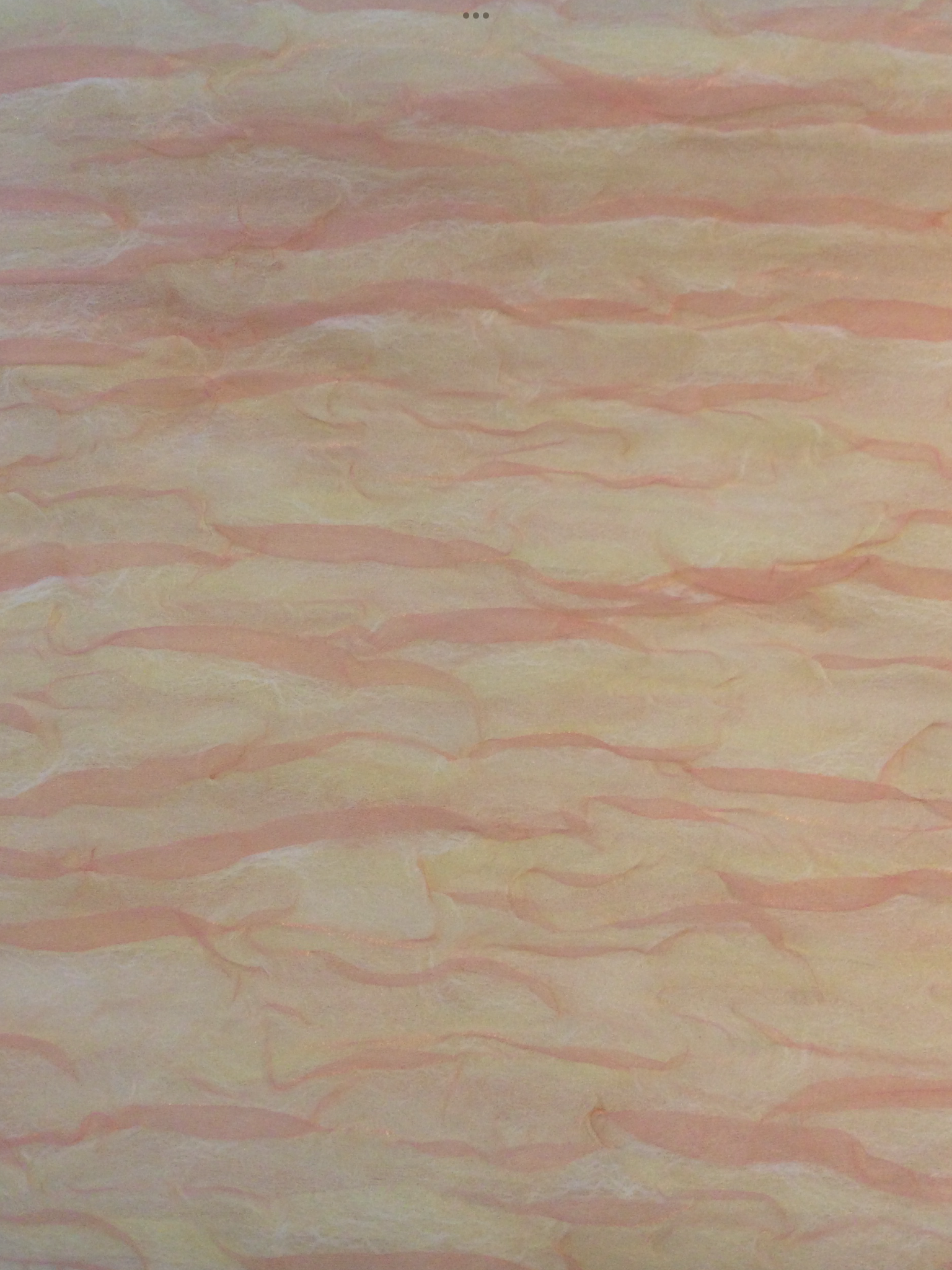 Triple Layers Pucker Nylon Organza in Yellow White Peach