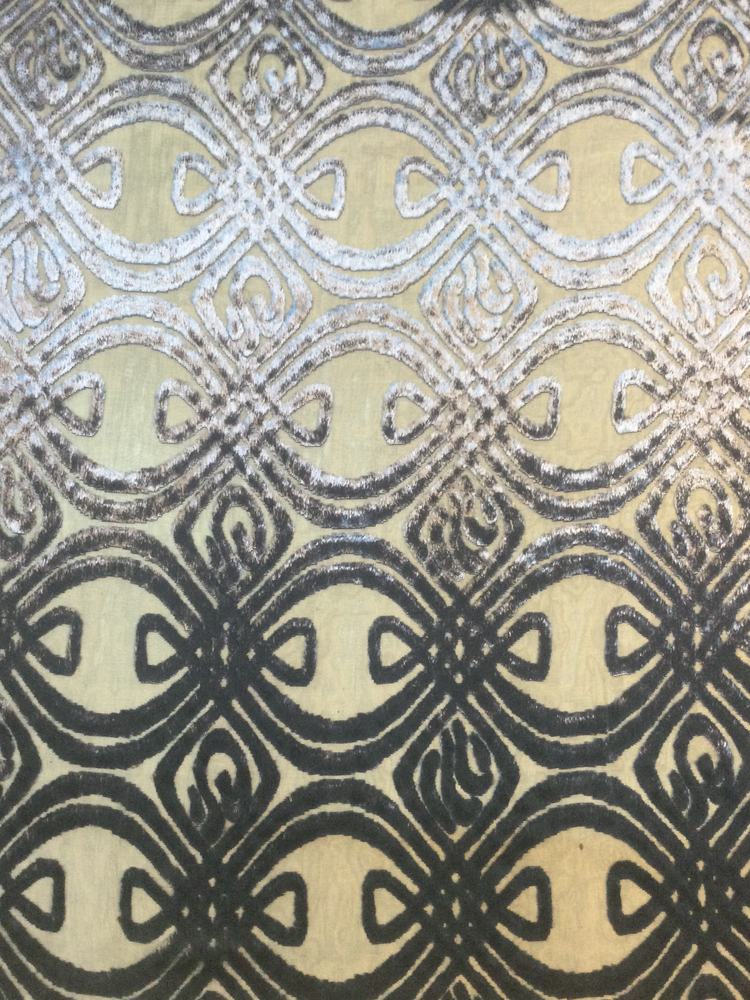 Silk and Rayon Burnout Velvet