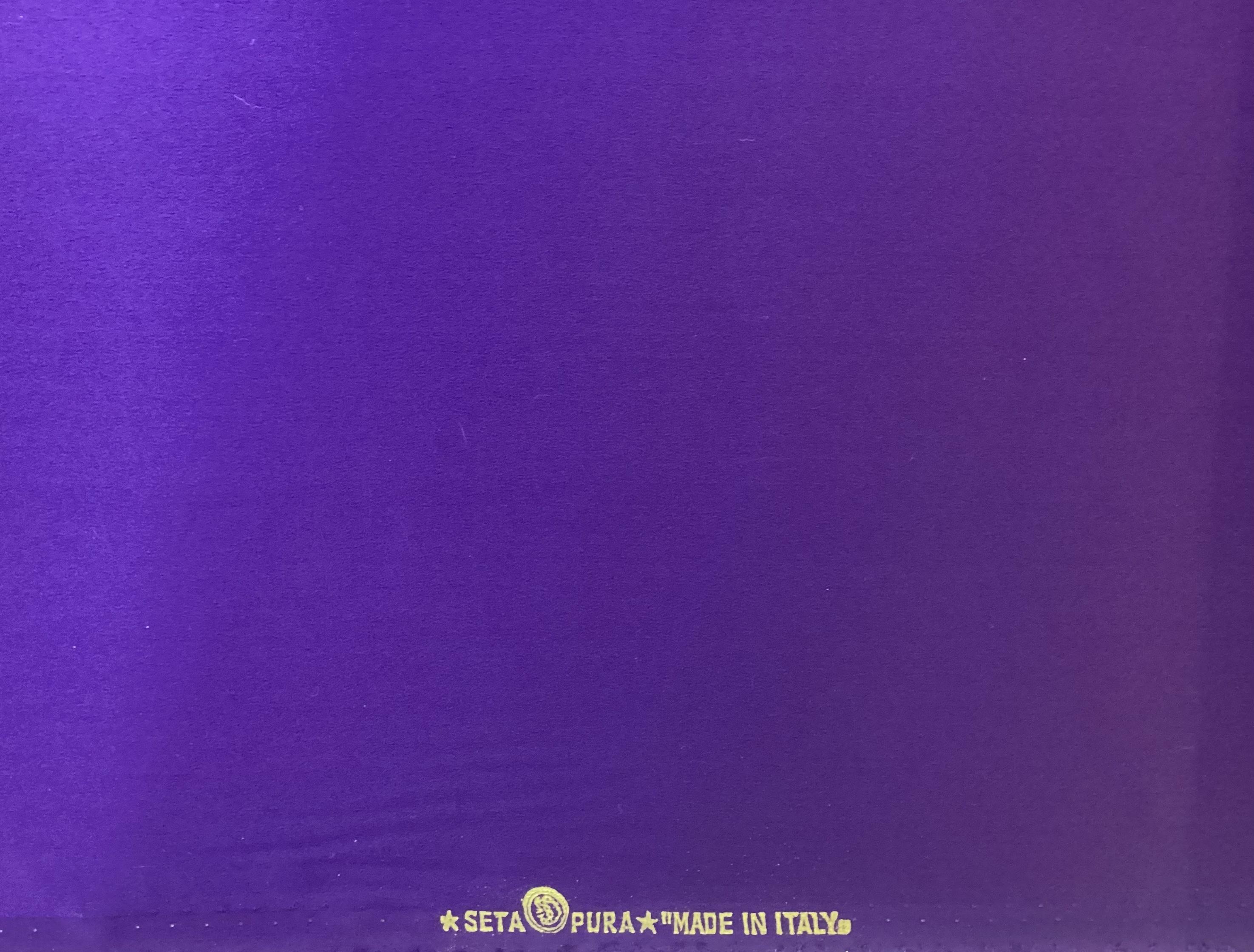 MADE IN ITALY 100% PURE SILK CHARMEUSE IN VIOLET