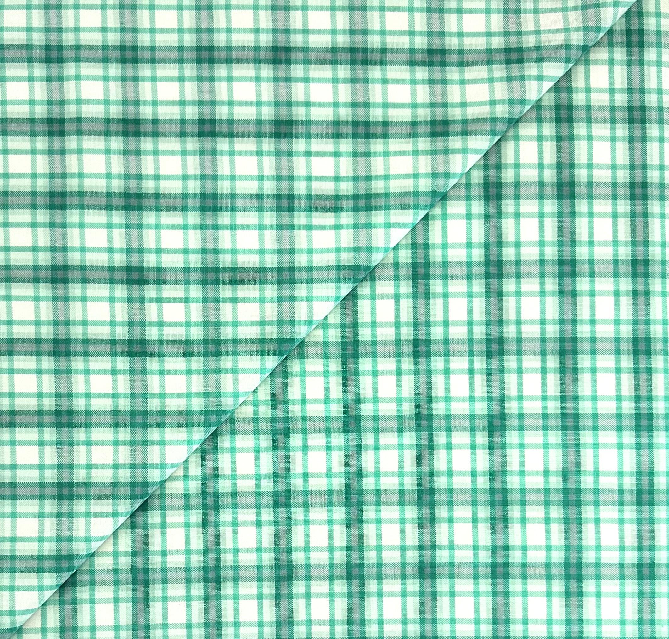 Cotton Plaid in Ocean