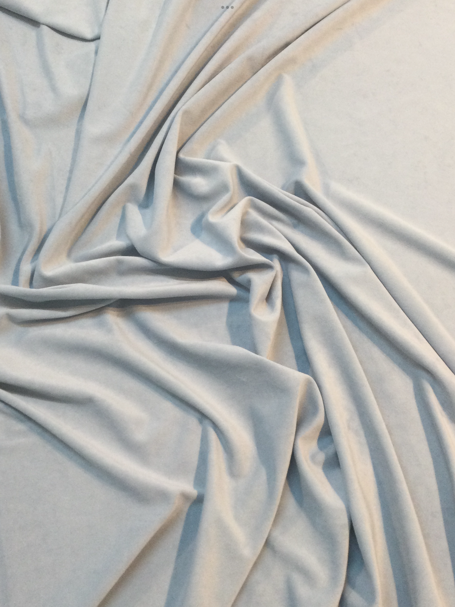 Polyester/Lycra Stretch Velvet in Ice Blue