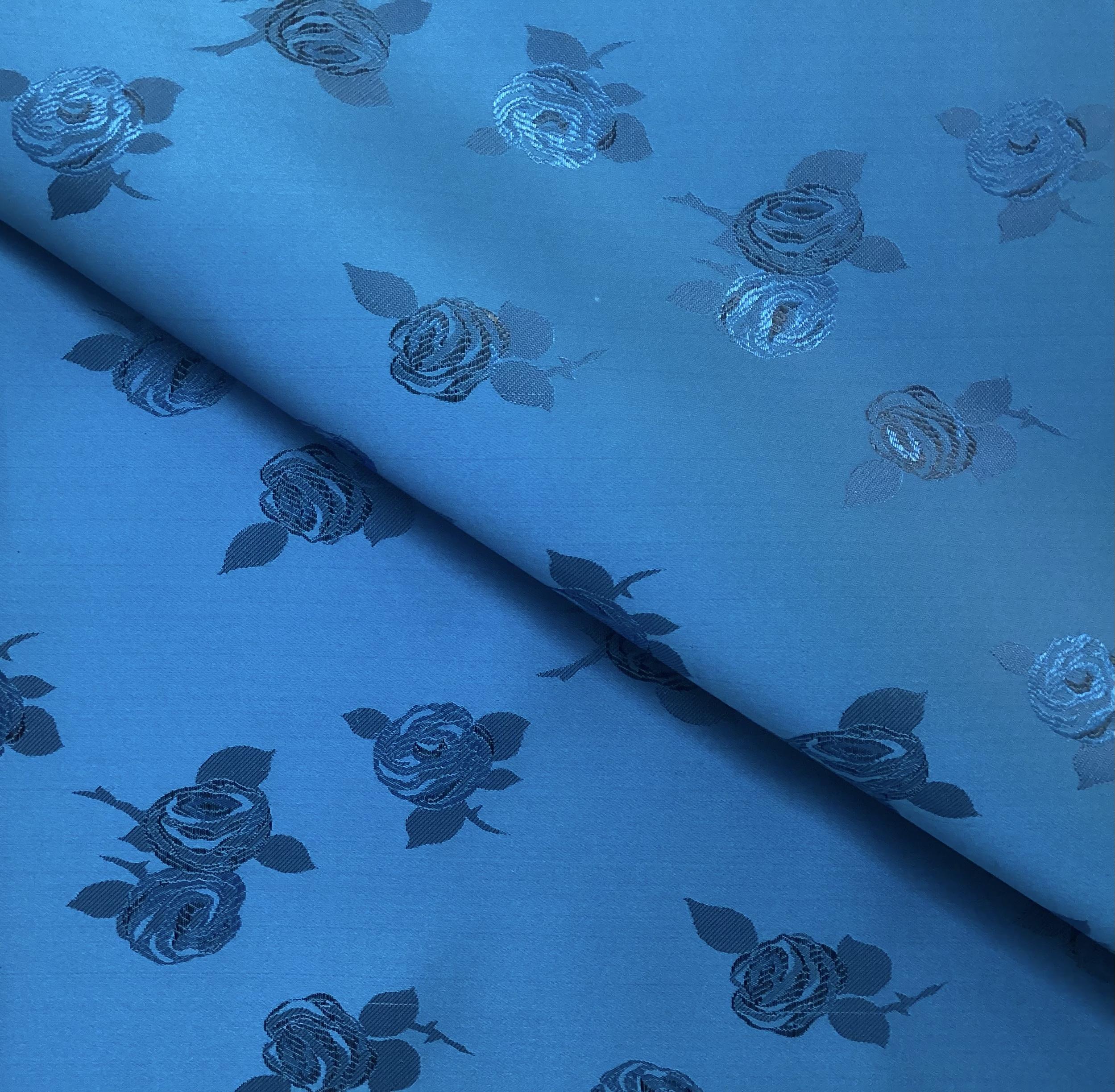 Silk Jacquard in Turquoise