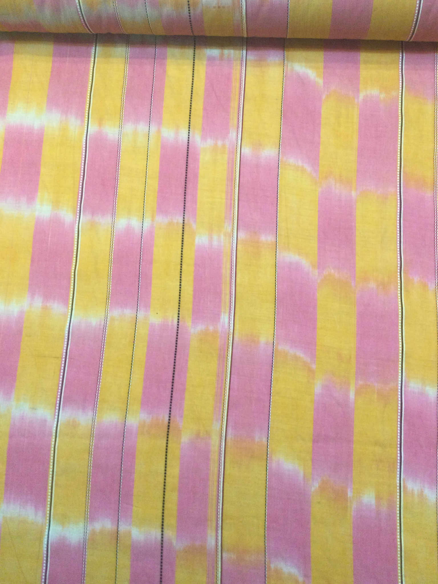 Novelty Yarn Dyed Ikat Stripe Cotton
