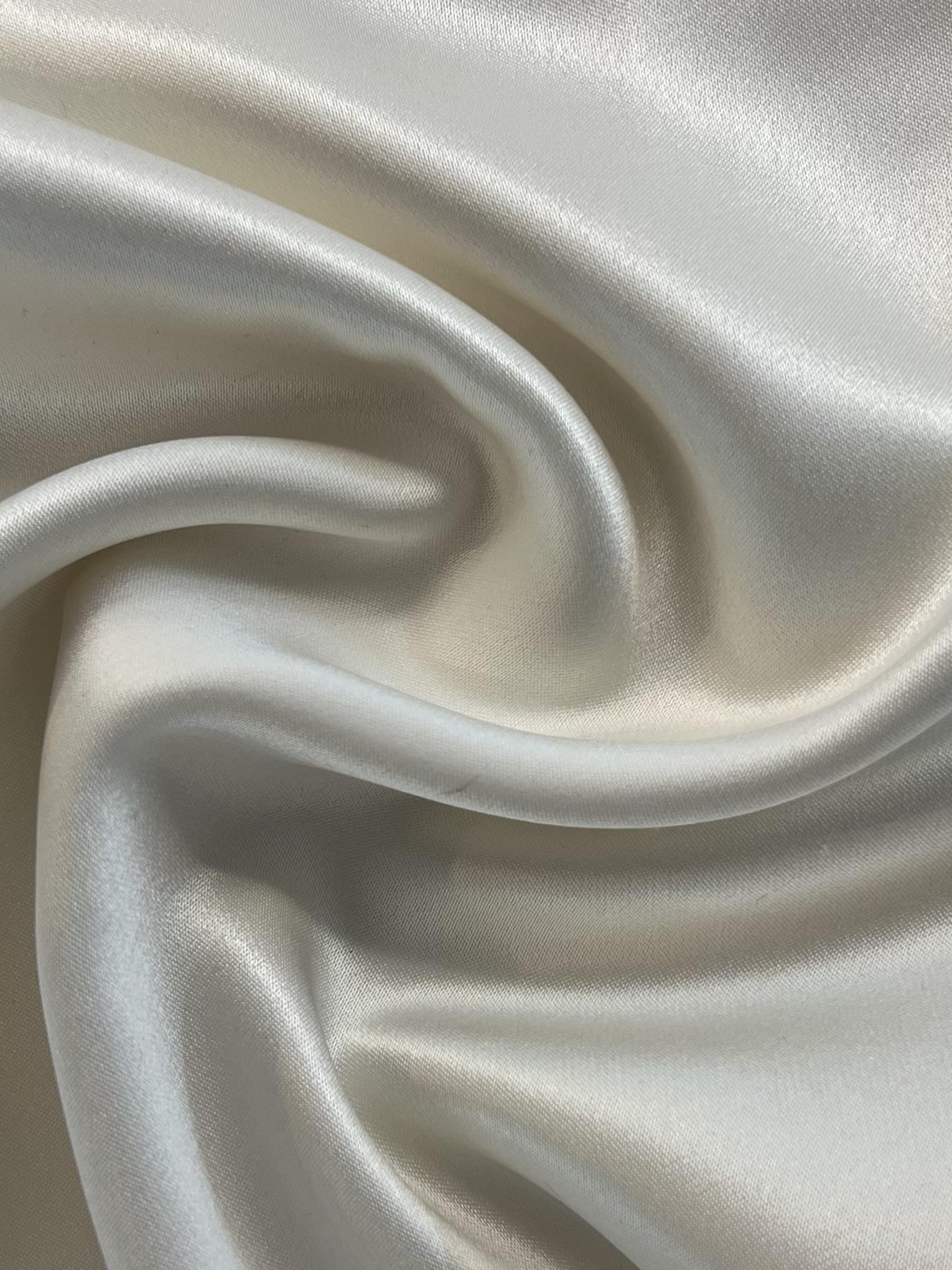 Double Face Silk Charmeuse in Silk White