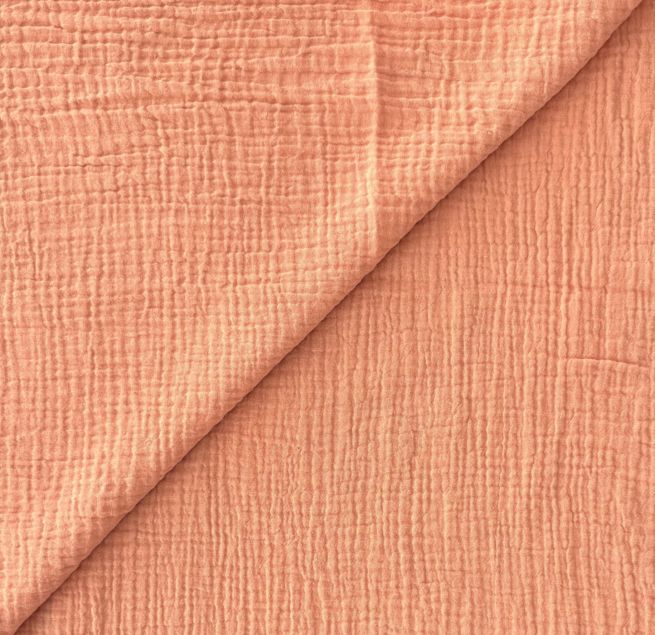 Cotton Double Gauze in Peach