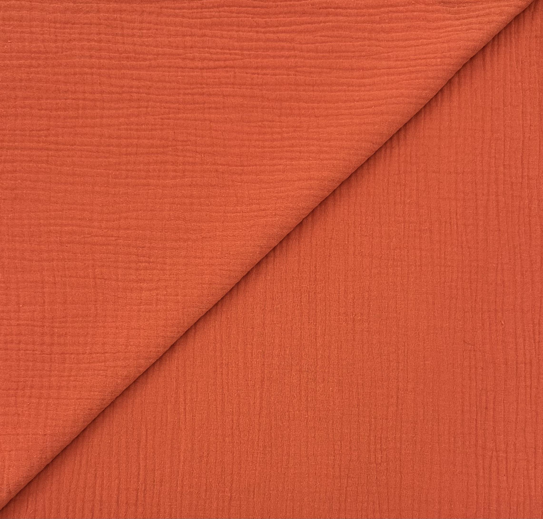 Cotton Double Gauze in Orange