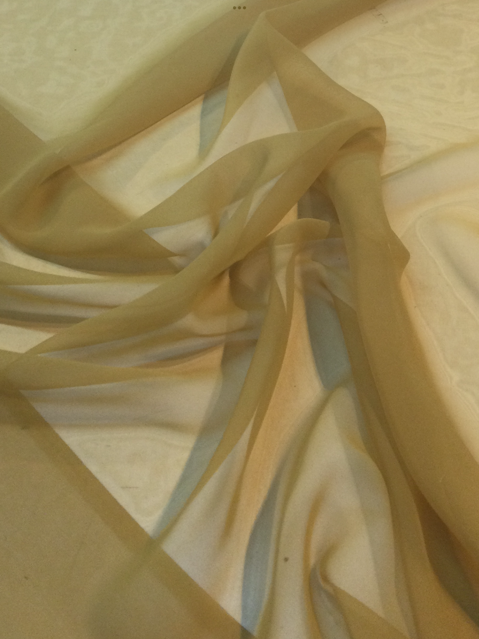 Polyester Chiffon in Antique Gold